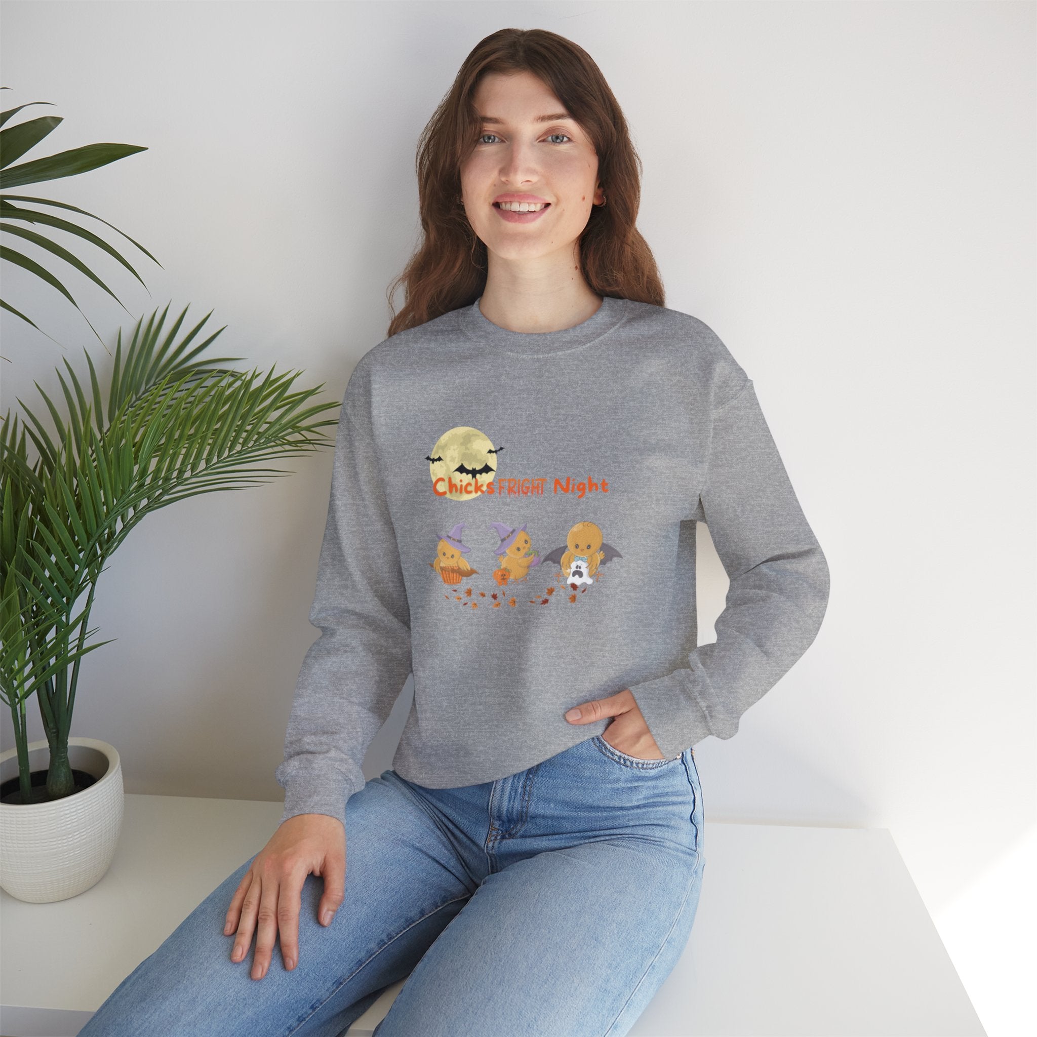 Chicks Fright Night Unisex Heavy Blend™ Crewneck Sweatshirt