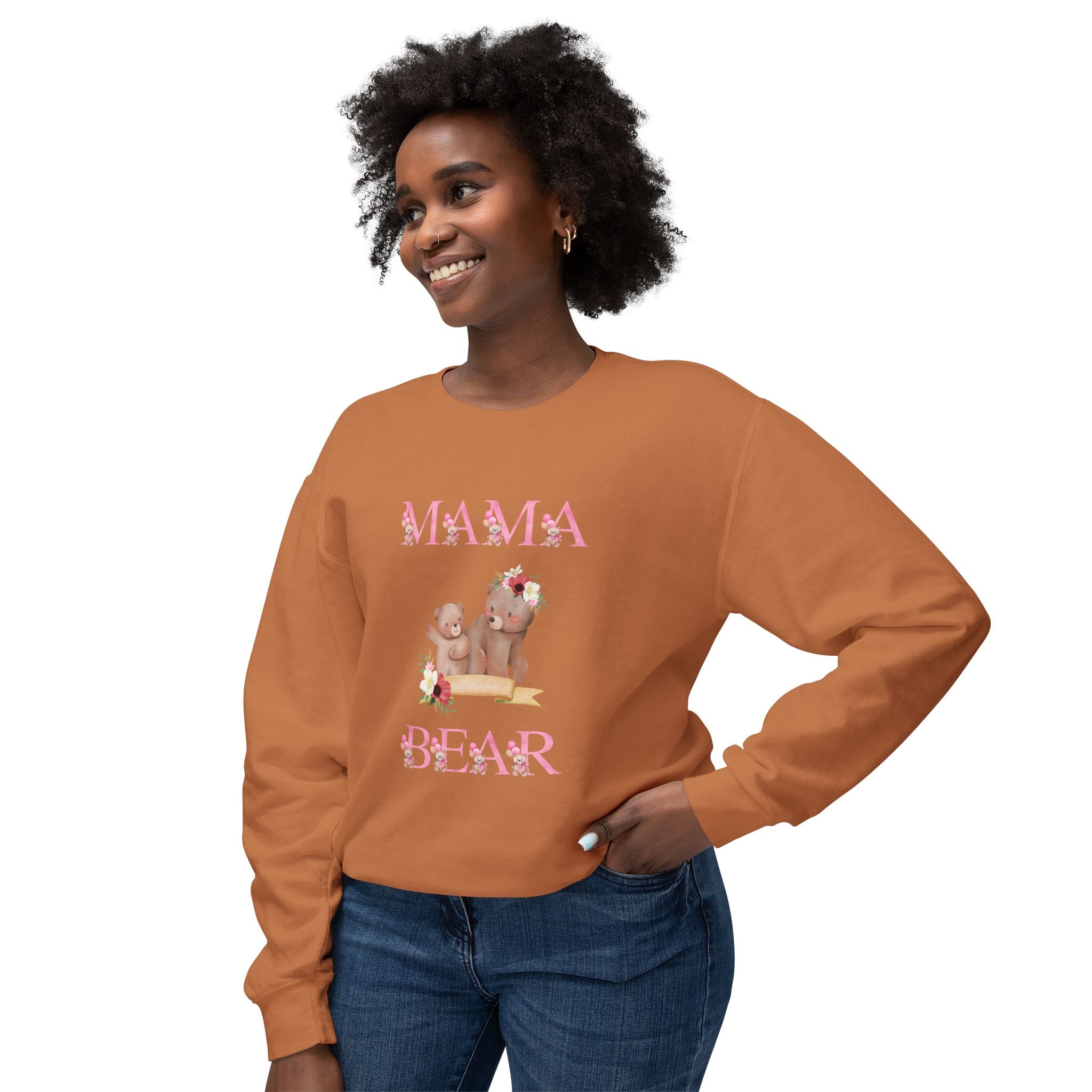 Mama Bear Unisex Lightweight Crewneck Sweatshirt