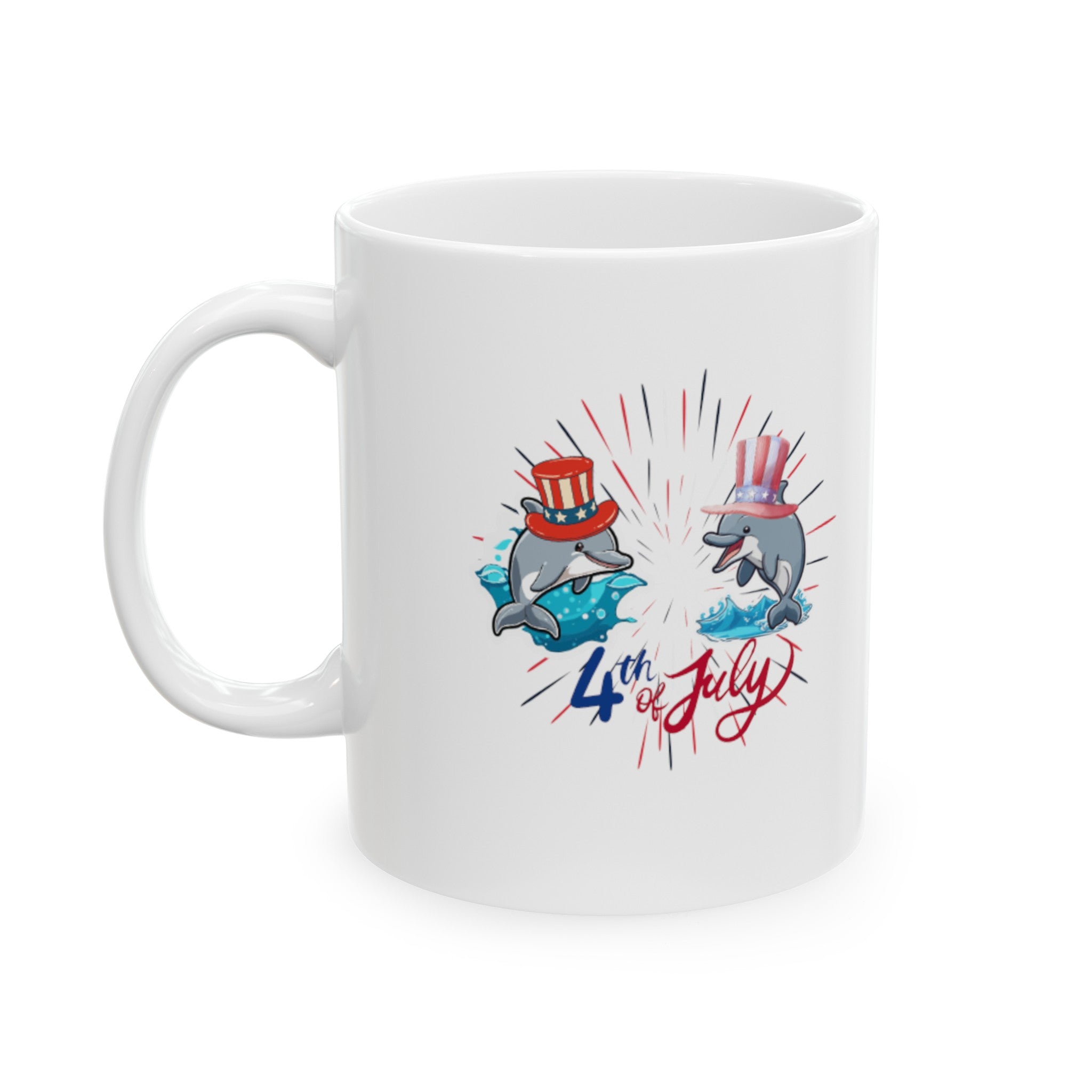 Splash 4th Of July Ceramic Mug, (11oz, 15oz)