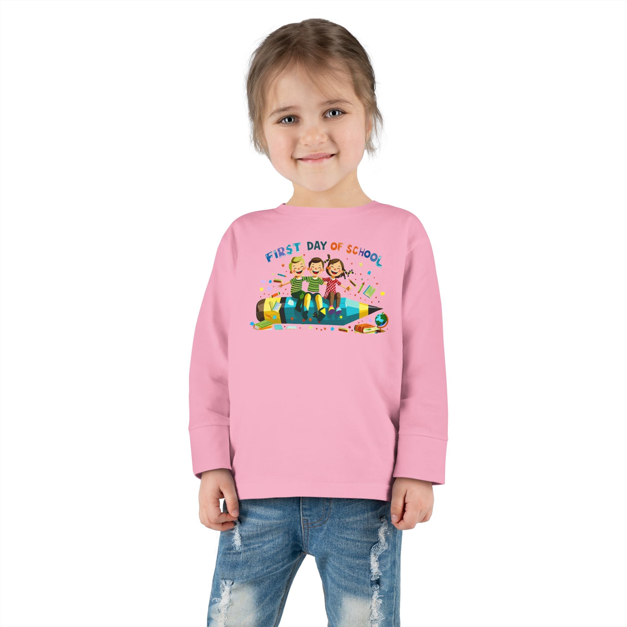 First Day of School Toddler Long Sleeve Tee