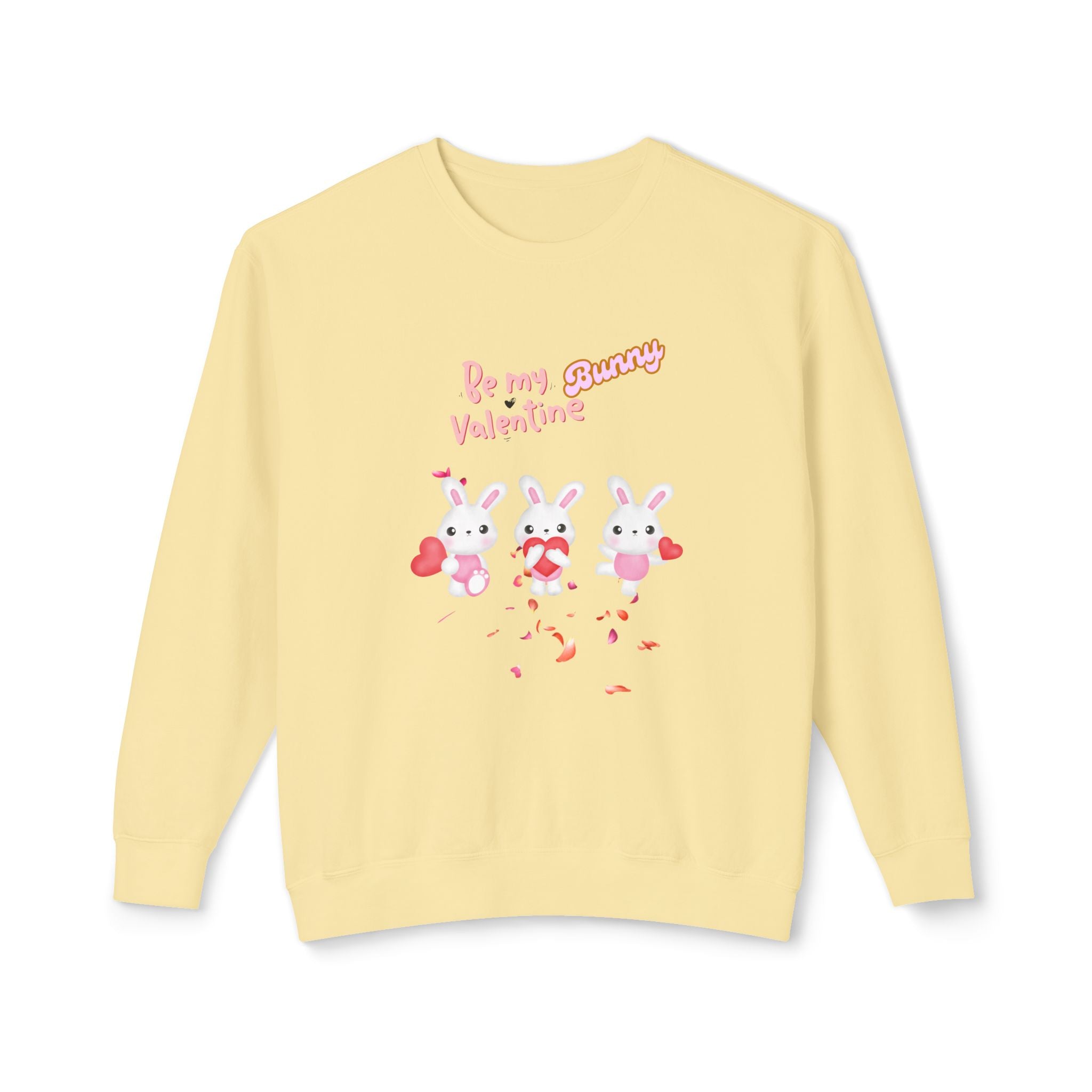 My Bunny Valentine Unisex Lightweight Crewneck Sweatshirt