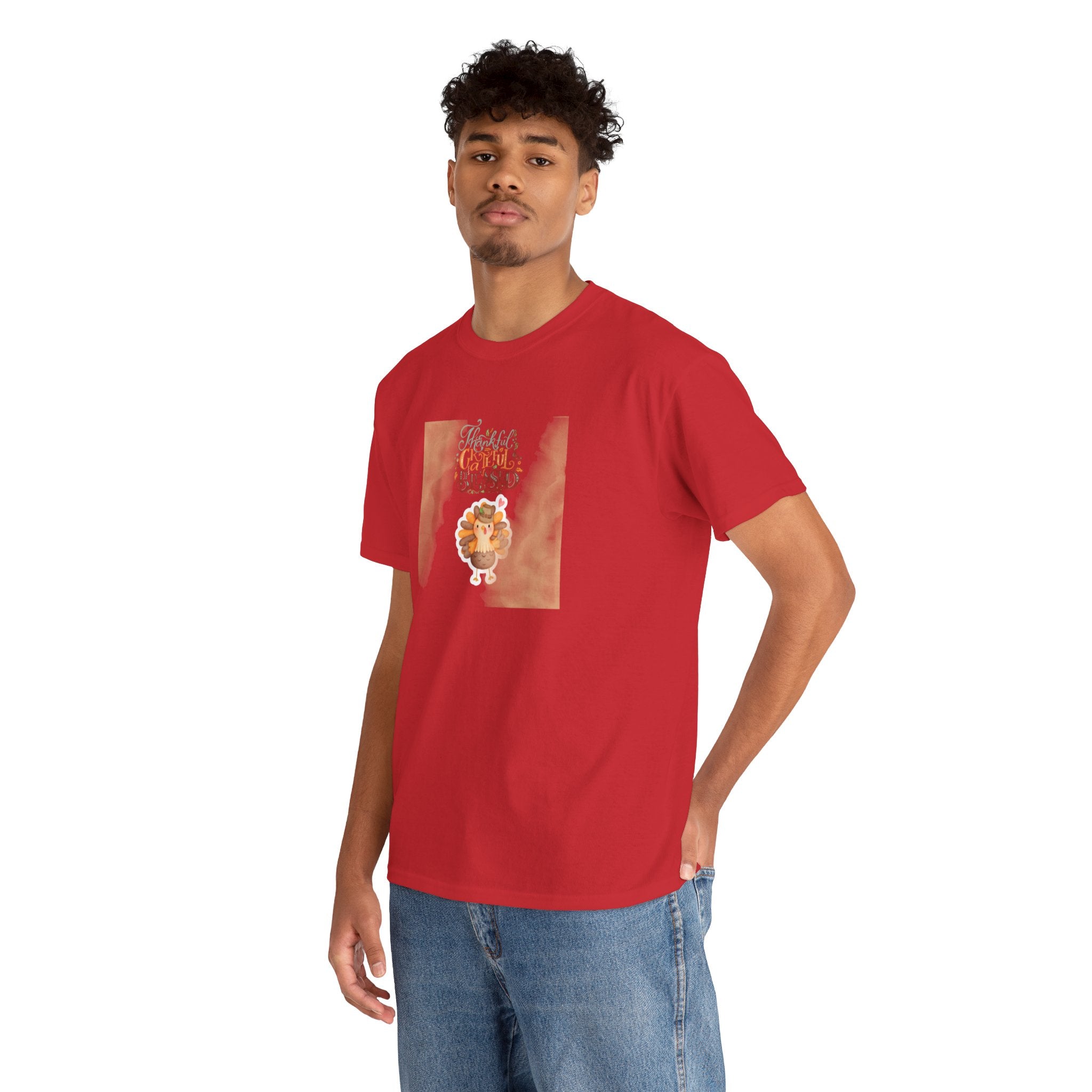 Thankful Grateful Blessed Unisex Heavy Cotton Tee