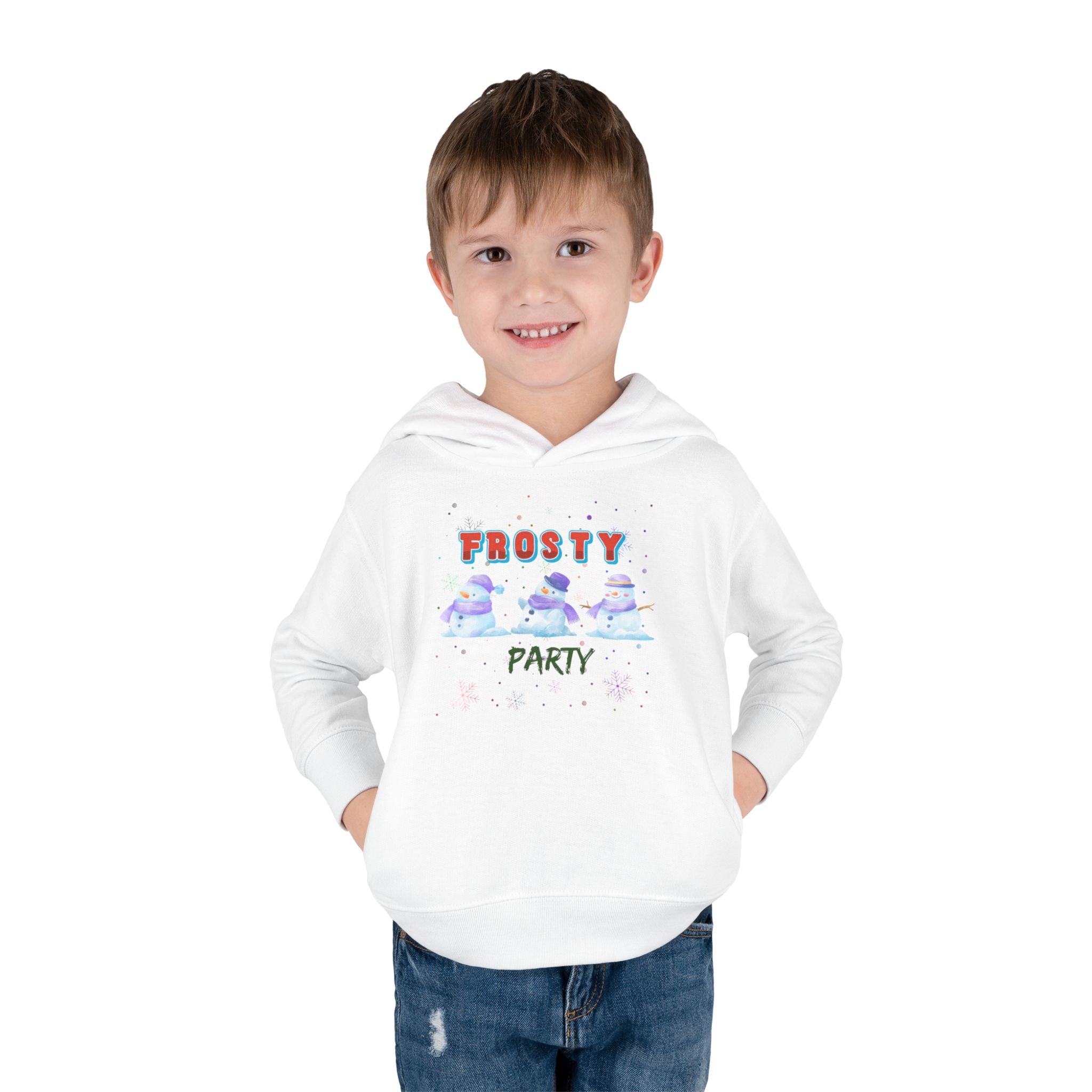 Frosty Party Toddler Pullover Fleece Hoodie