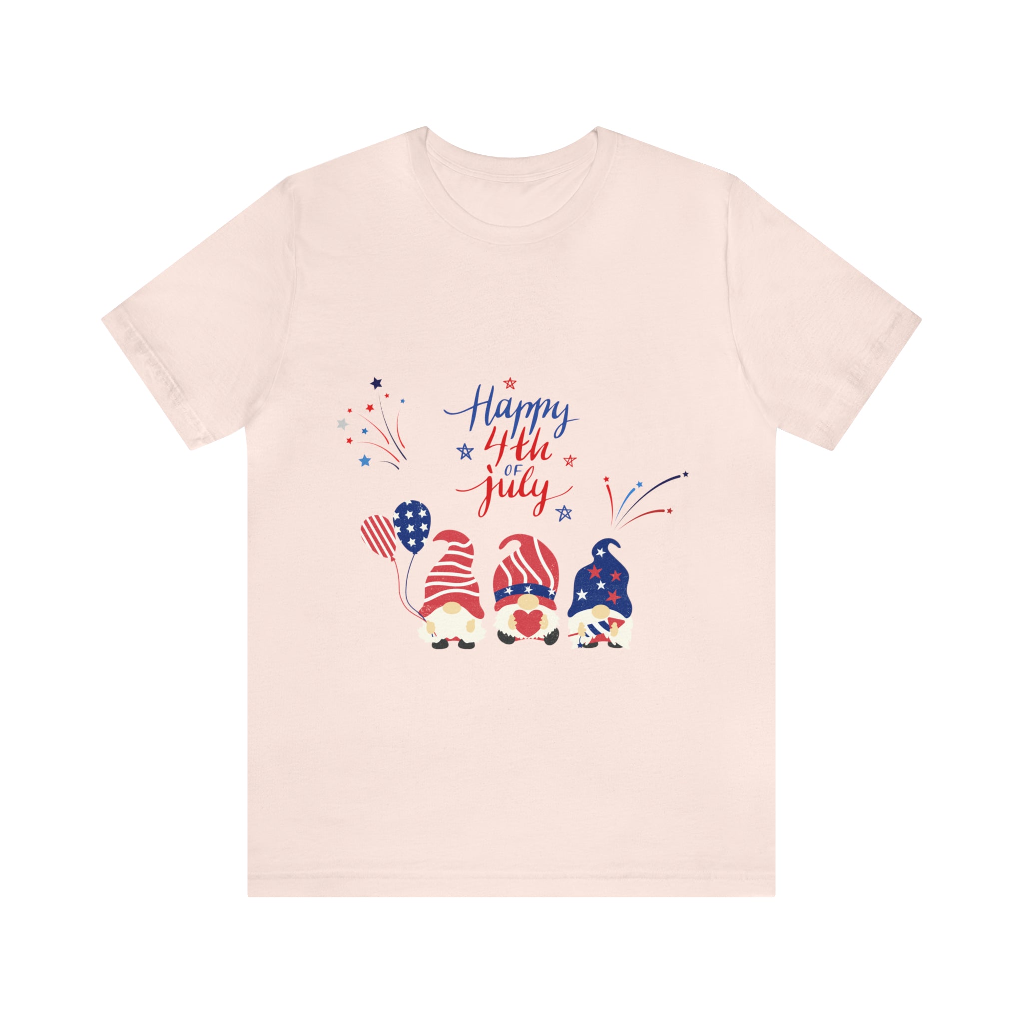 Happy 4th Of July Gnome Unisex Jersey Short Sleeve Tee