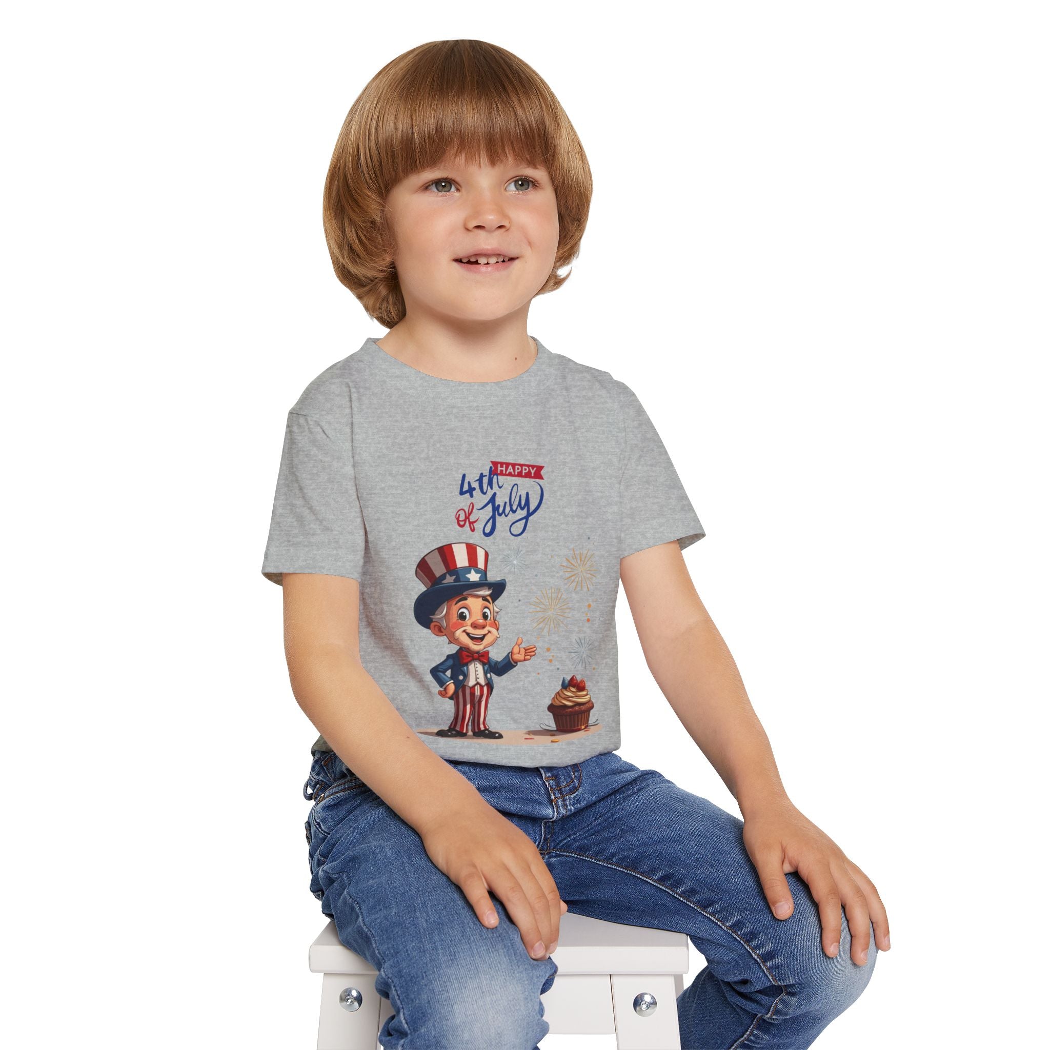 Uncle Sam Happy 4th of July Toddler T-Shirt