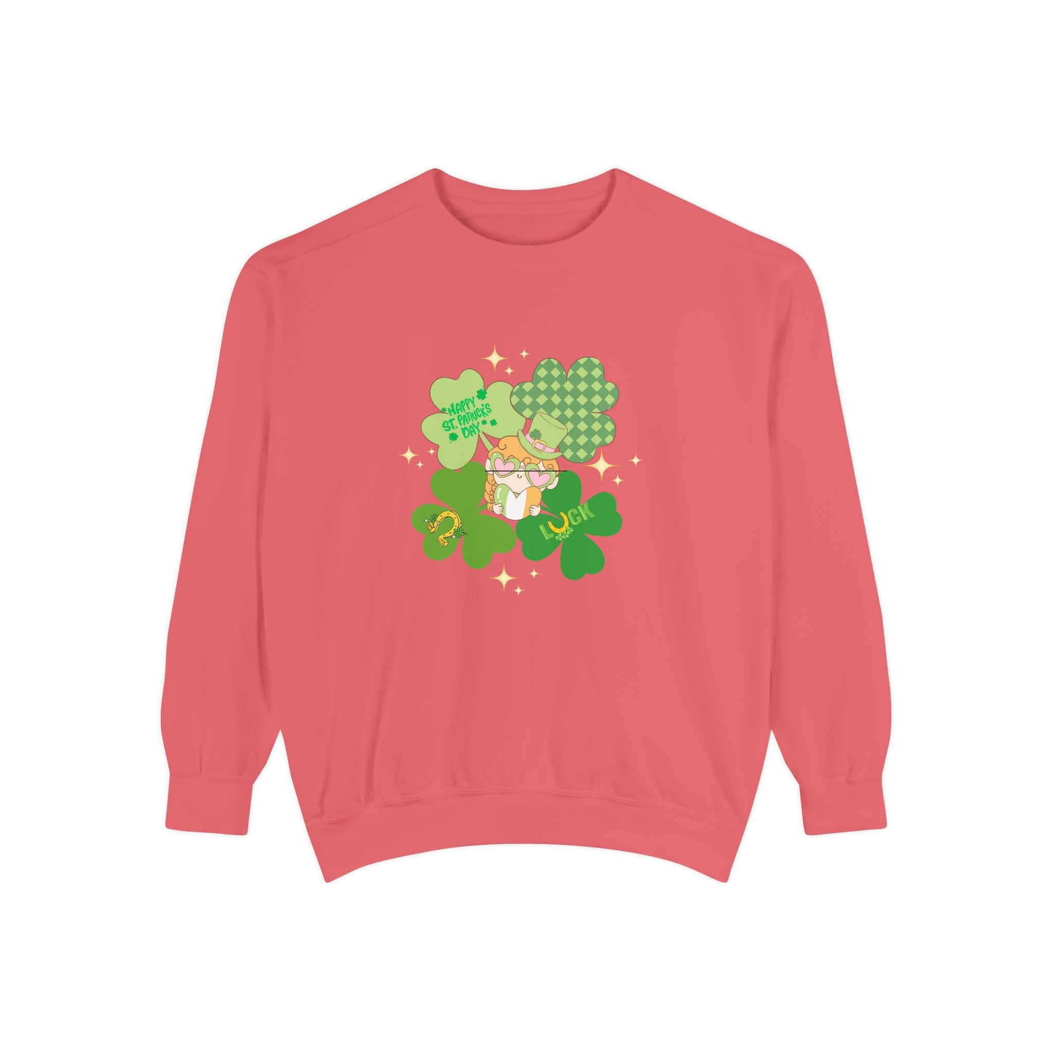 Retro St. Paddy's Day Unisex Garment-Dyed Sweatshirt