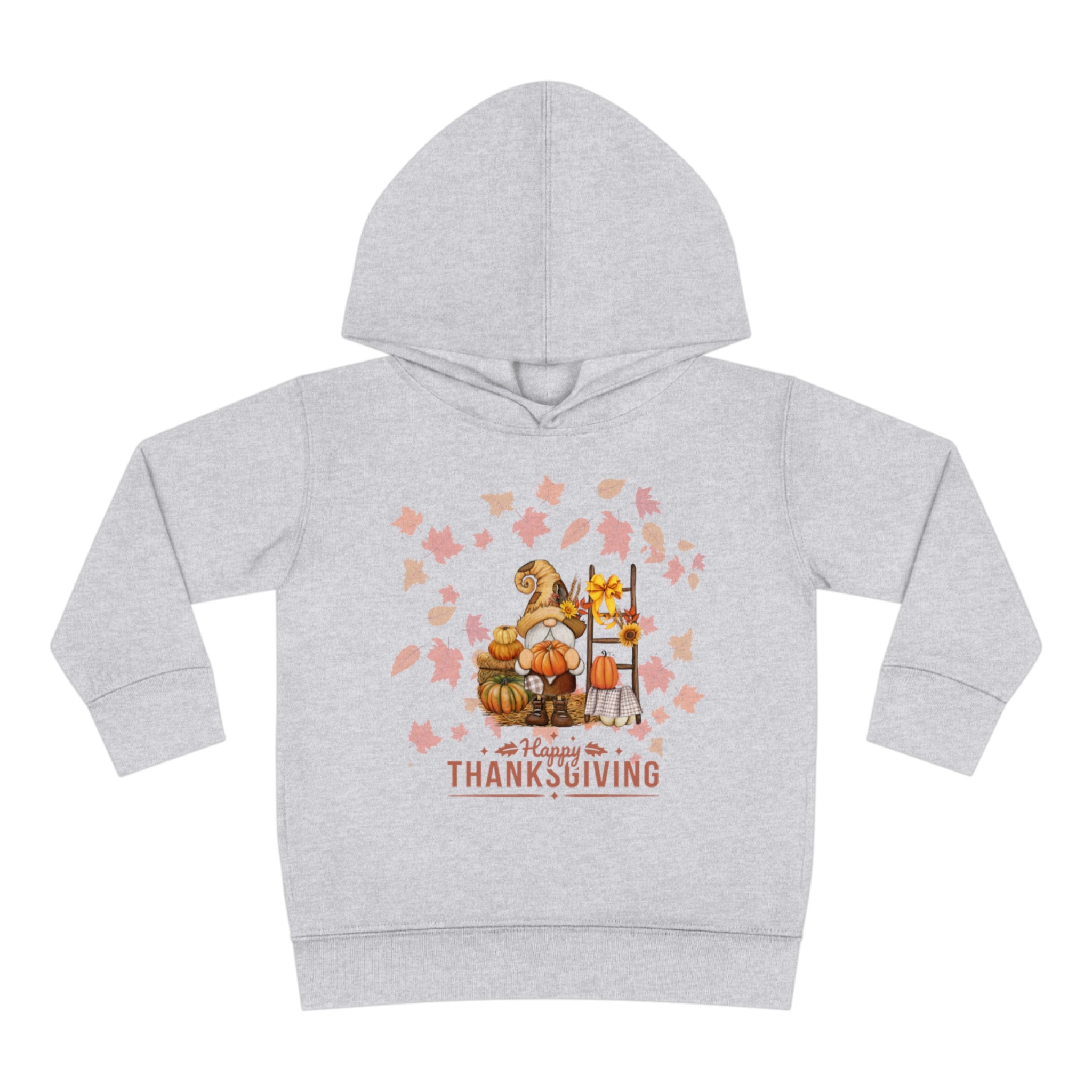 Gnome Happy Thanksgiving Toddler Pullover Fleece Hoodie