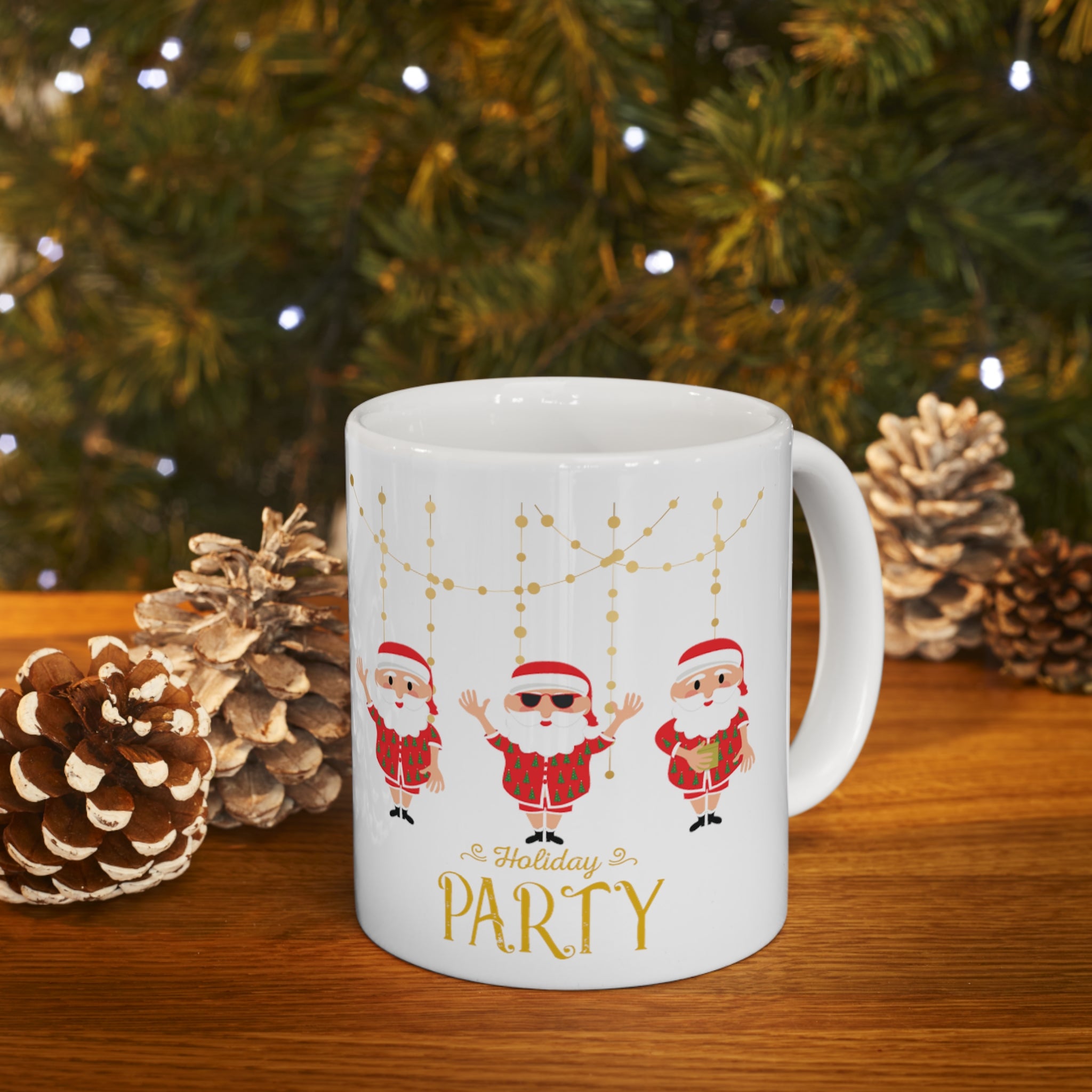 Santa's Holiday Party Ceramic Mug 11oz