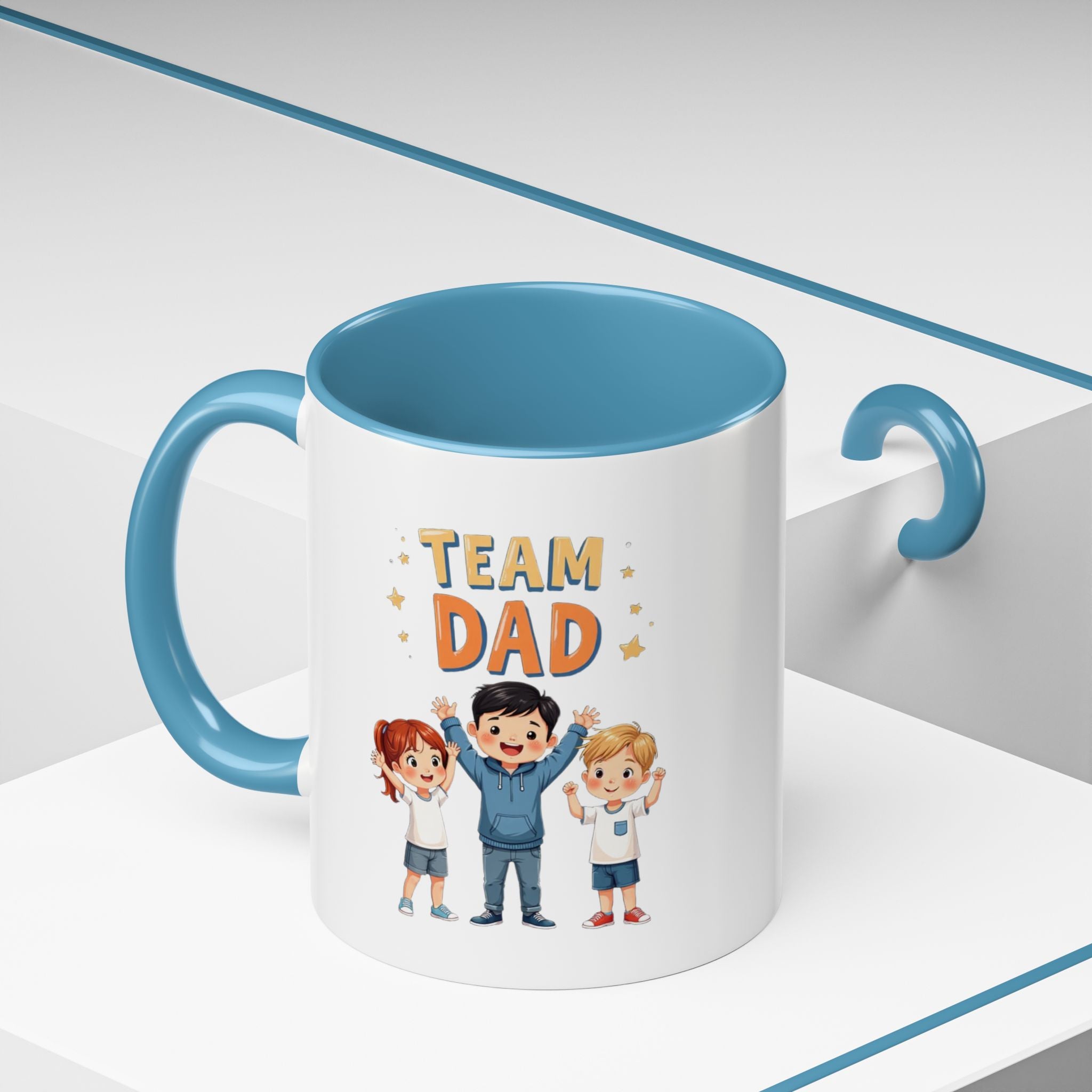 Team Dad Accent Coffee Mug