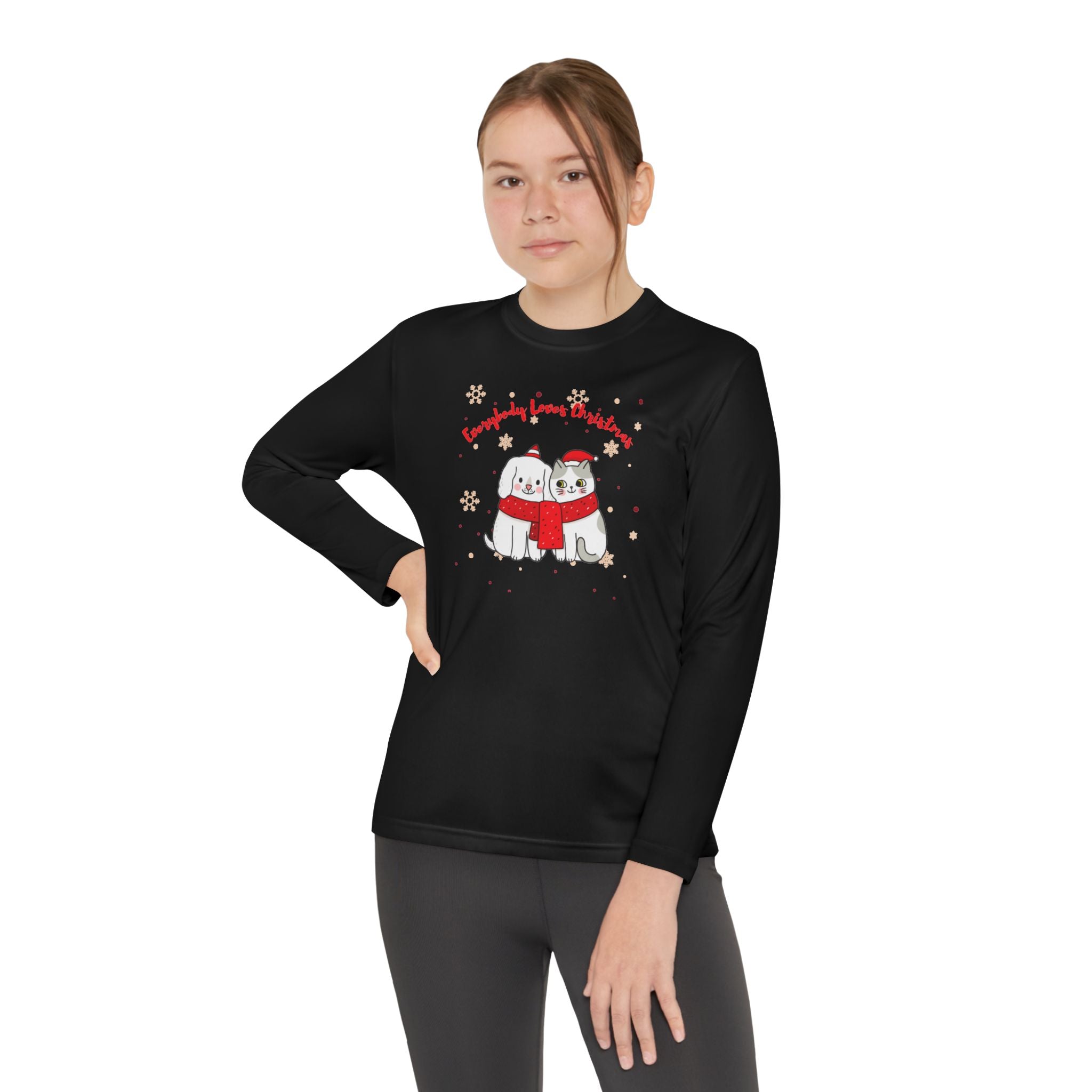 Everybody Loves Christmas Youth Long Sleeve Competitor Tee