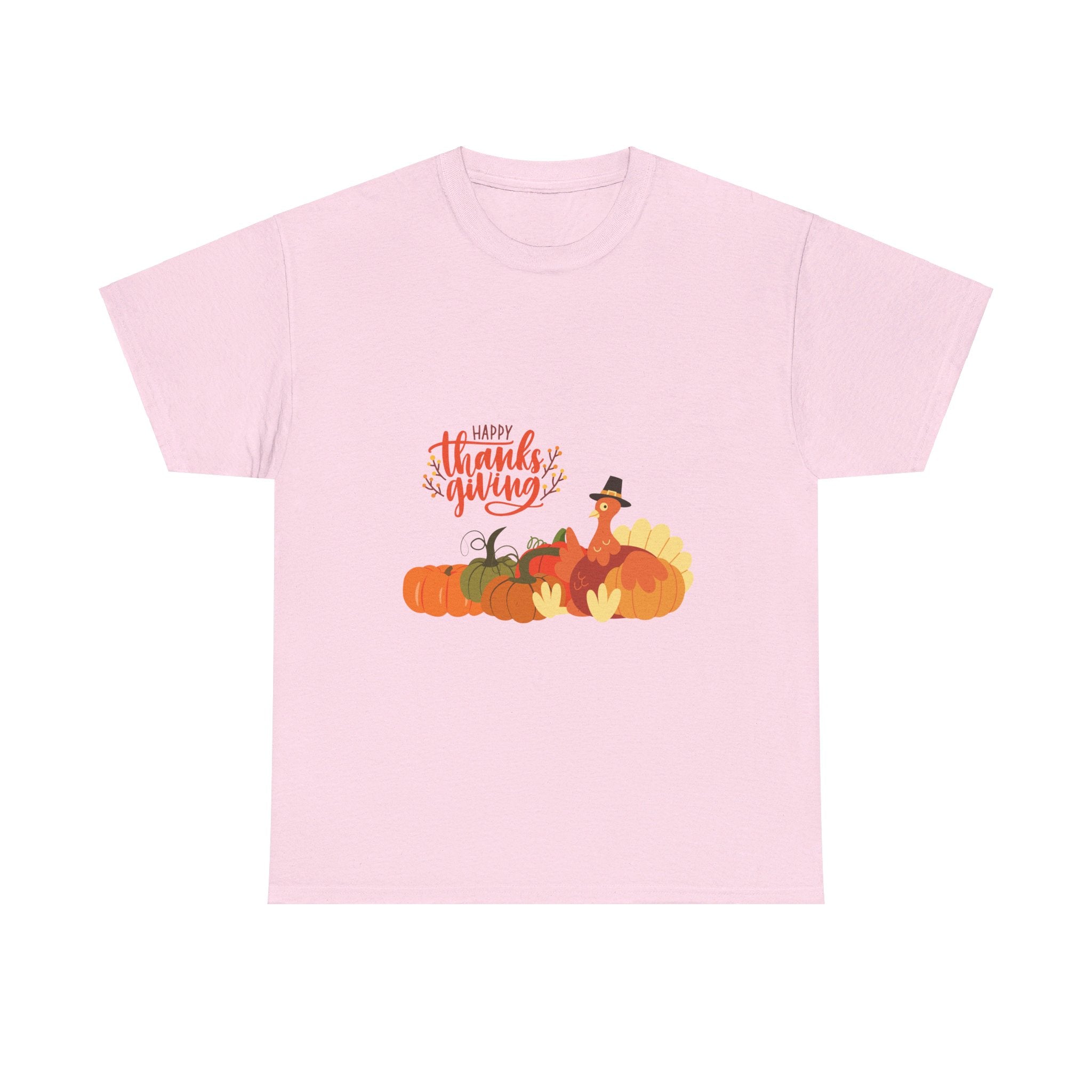 Happy Thanksgiving Turkey Unisex Heavy Cotton Tee