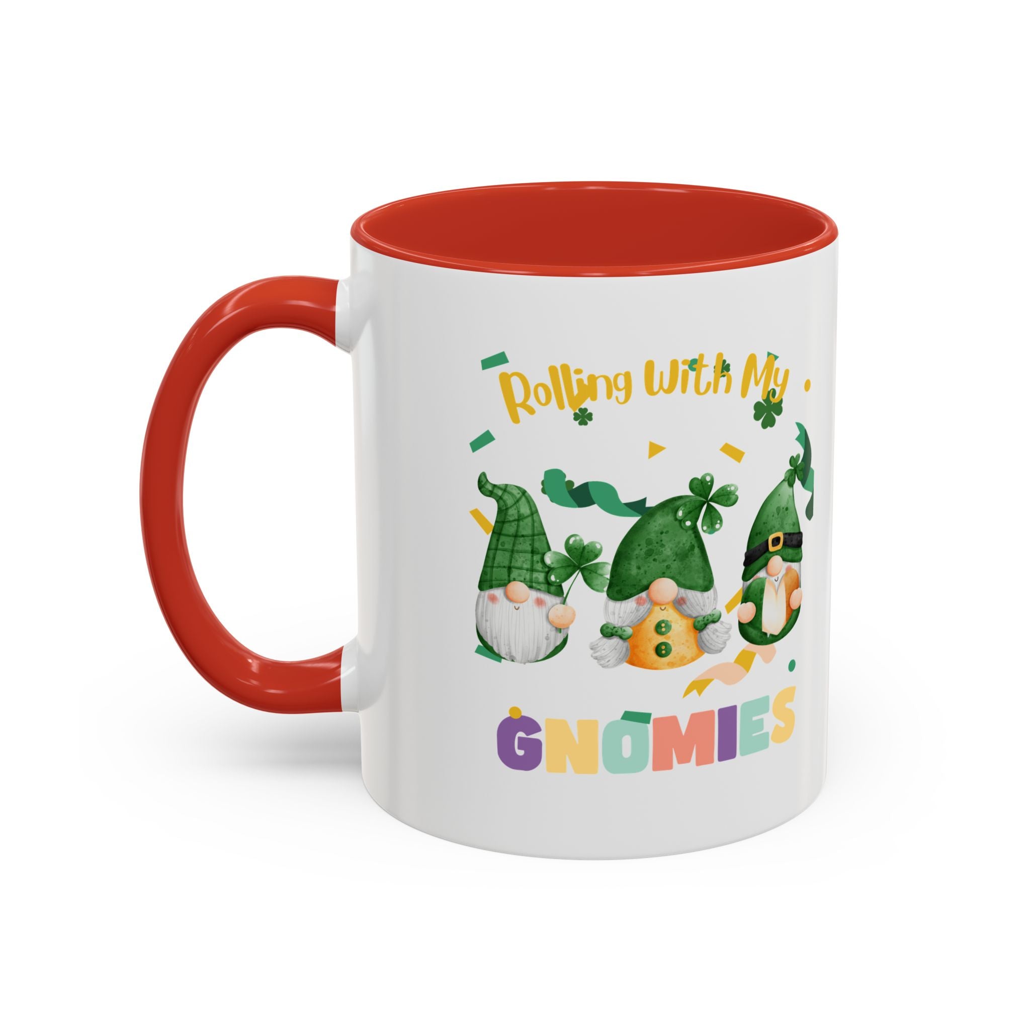 Rolling With My Gnomies Accent Coffee Mug - Fun St. Patrick's Day Gift