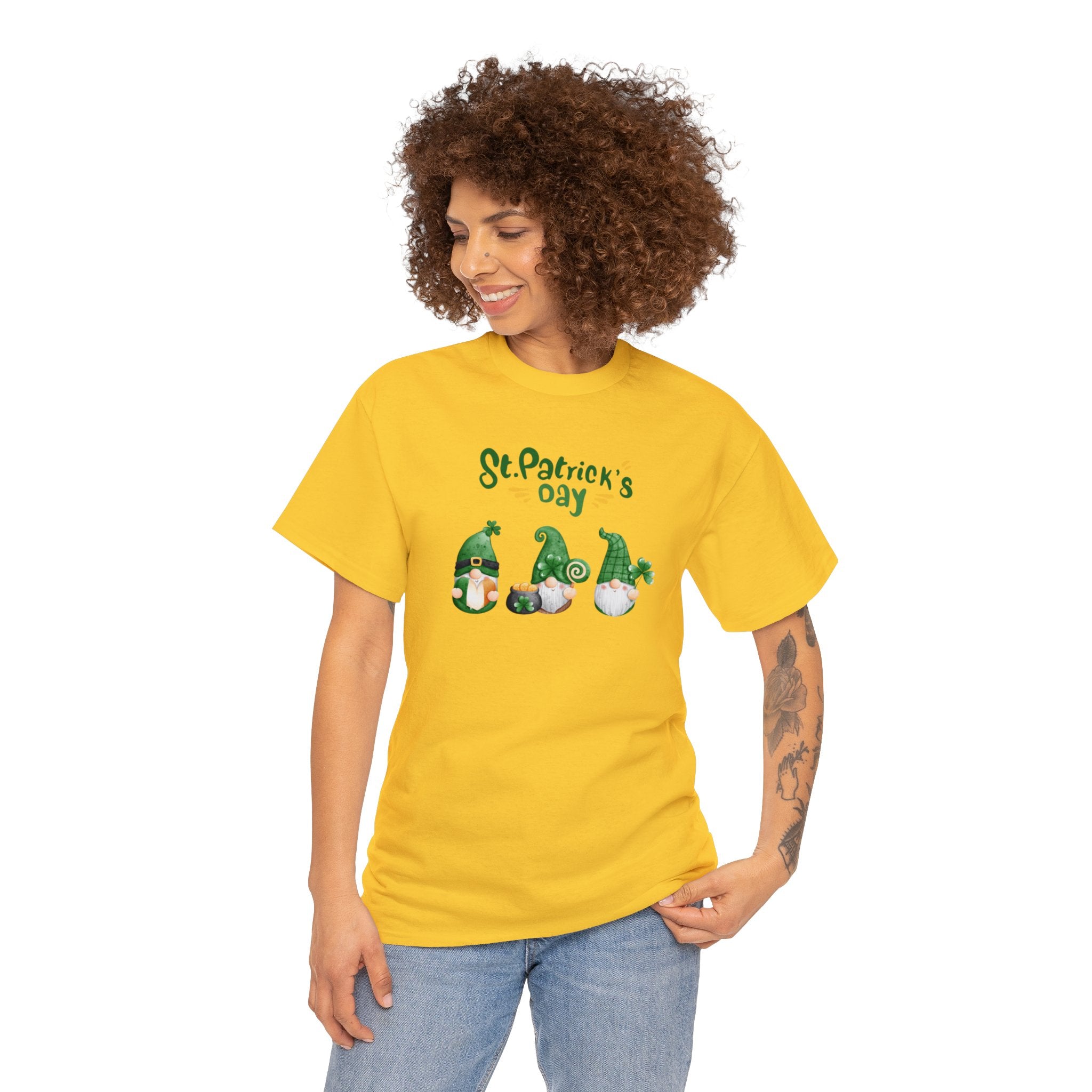 St. Patty's Day Gnome Unisex Heavy Cotton Tee