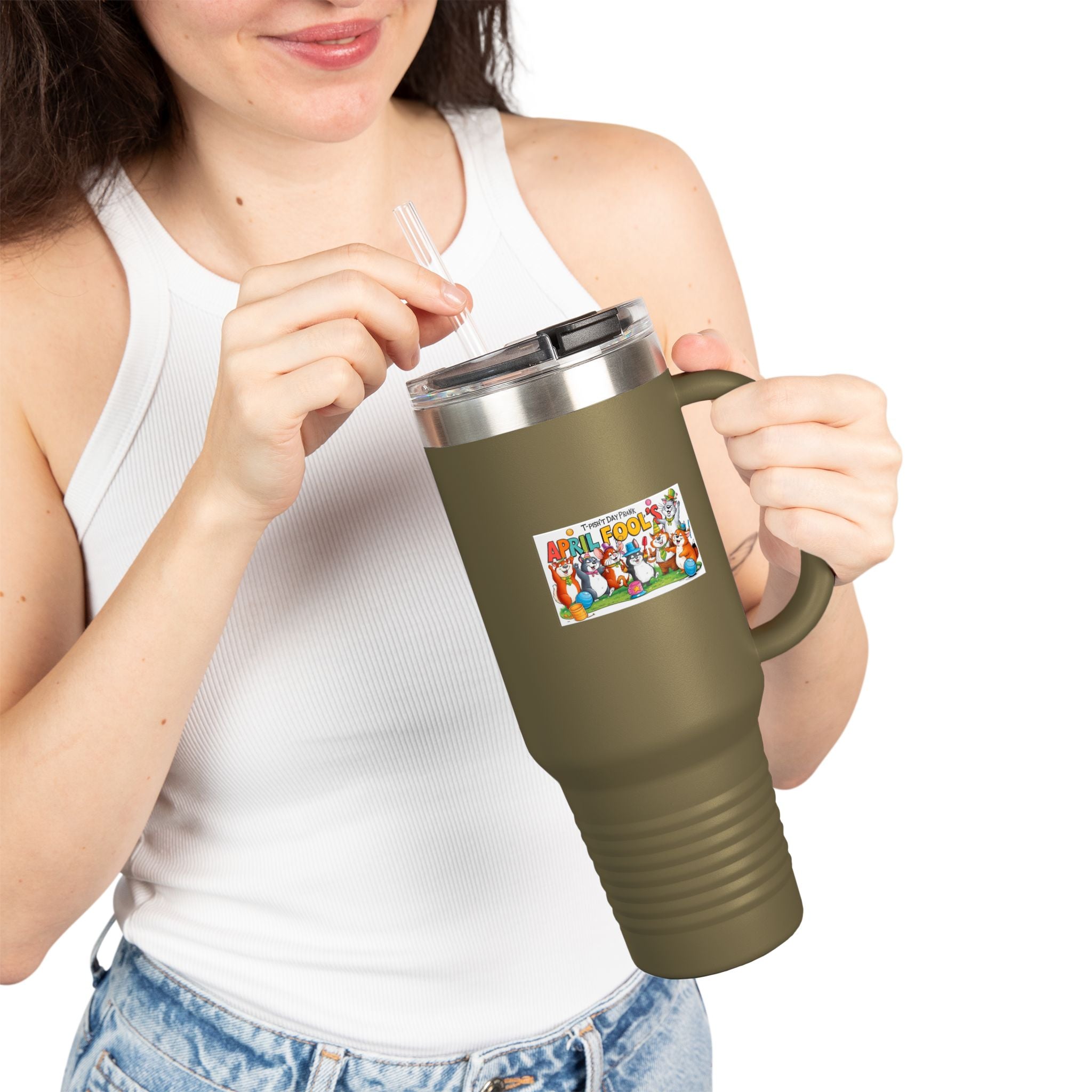 T-Pish'-T Day Prank Insulated Travel Mug - 40oz with Straw