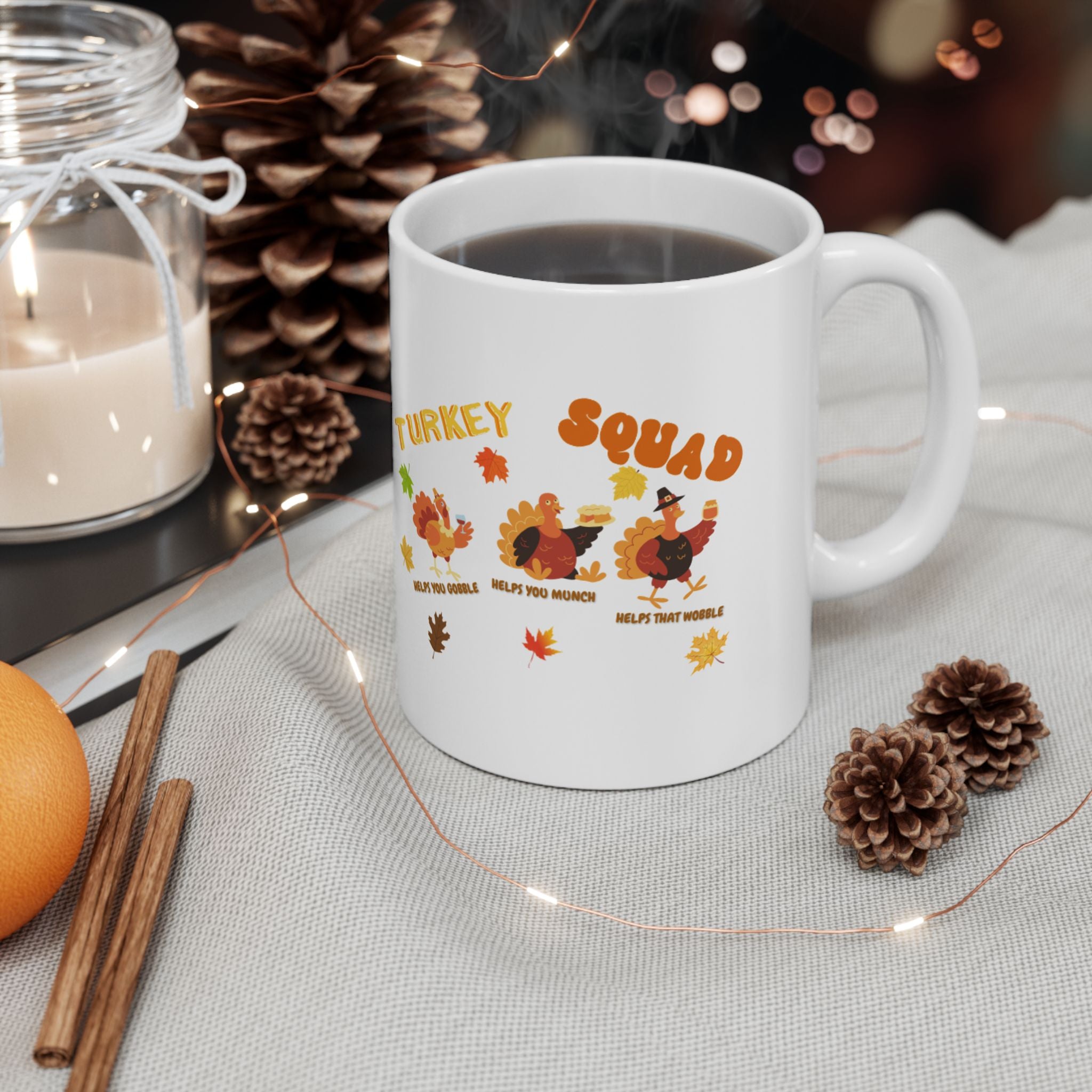 Turkey Squad Ceramic Mug, (11oz, 15oz)