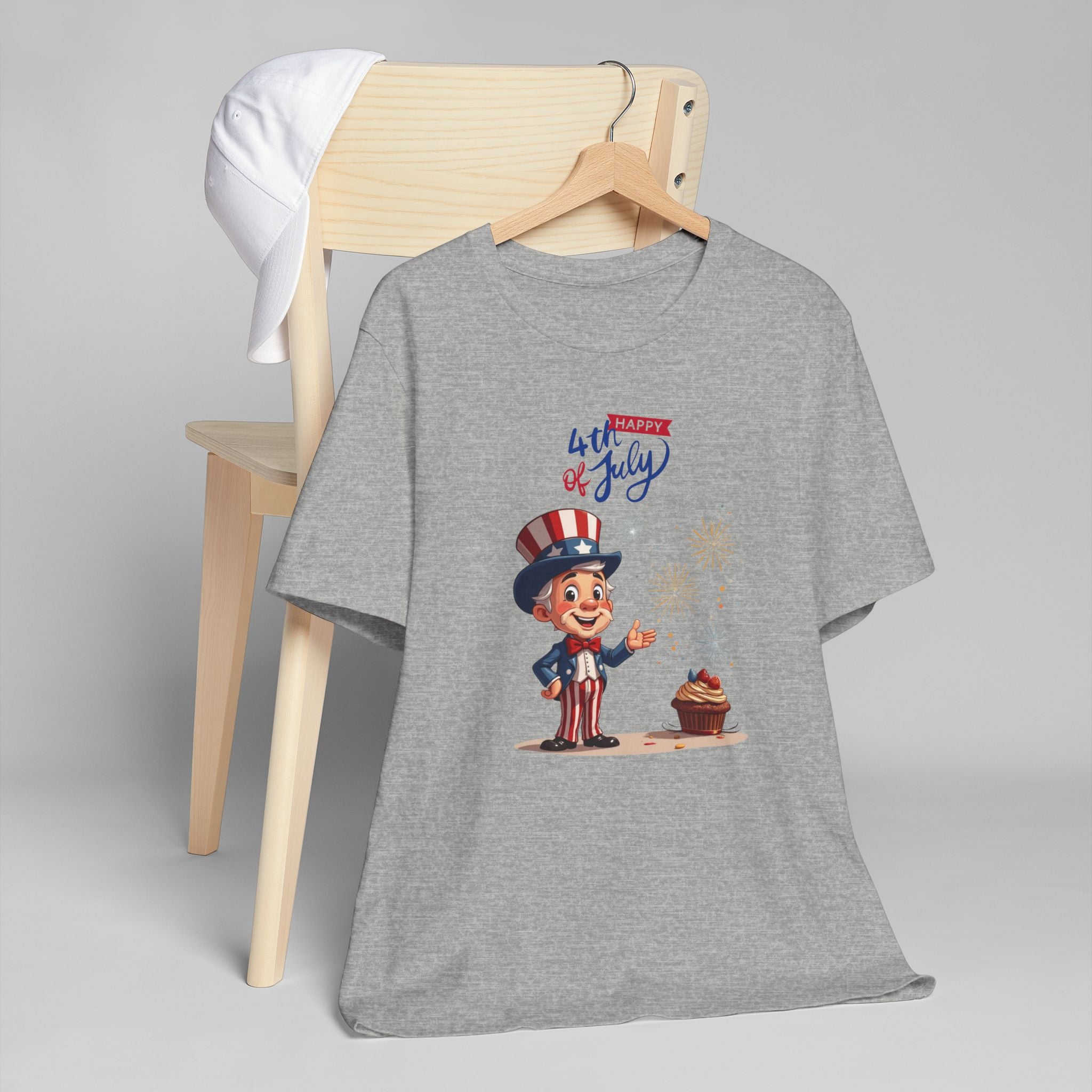 Uncle Sam Happy 4th of July Unisex Jersey T-Shirt