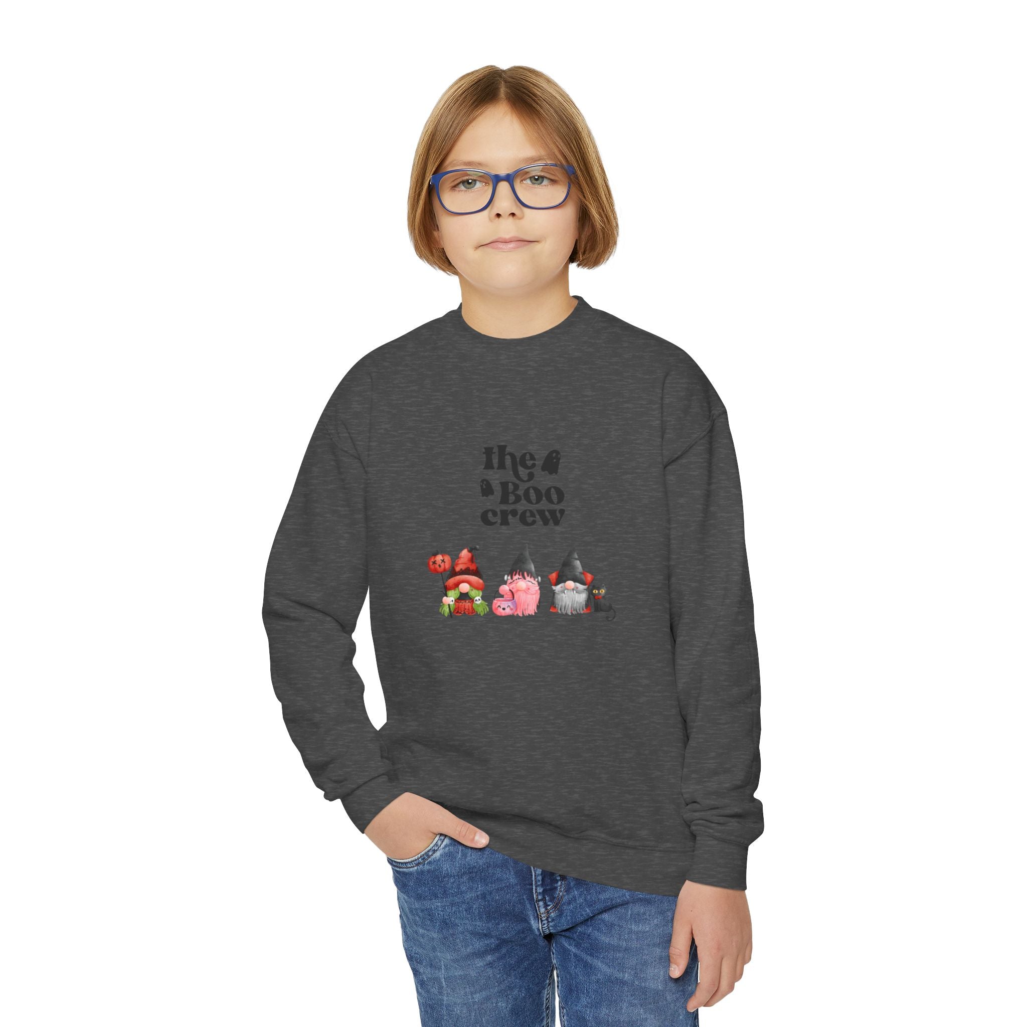 The Boo Crew .Youth Crewneck Sweatshirt