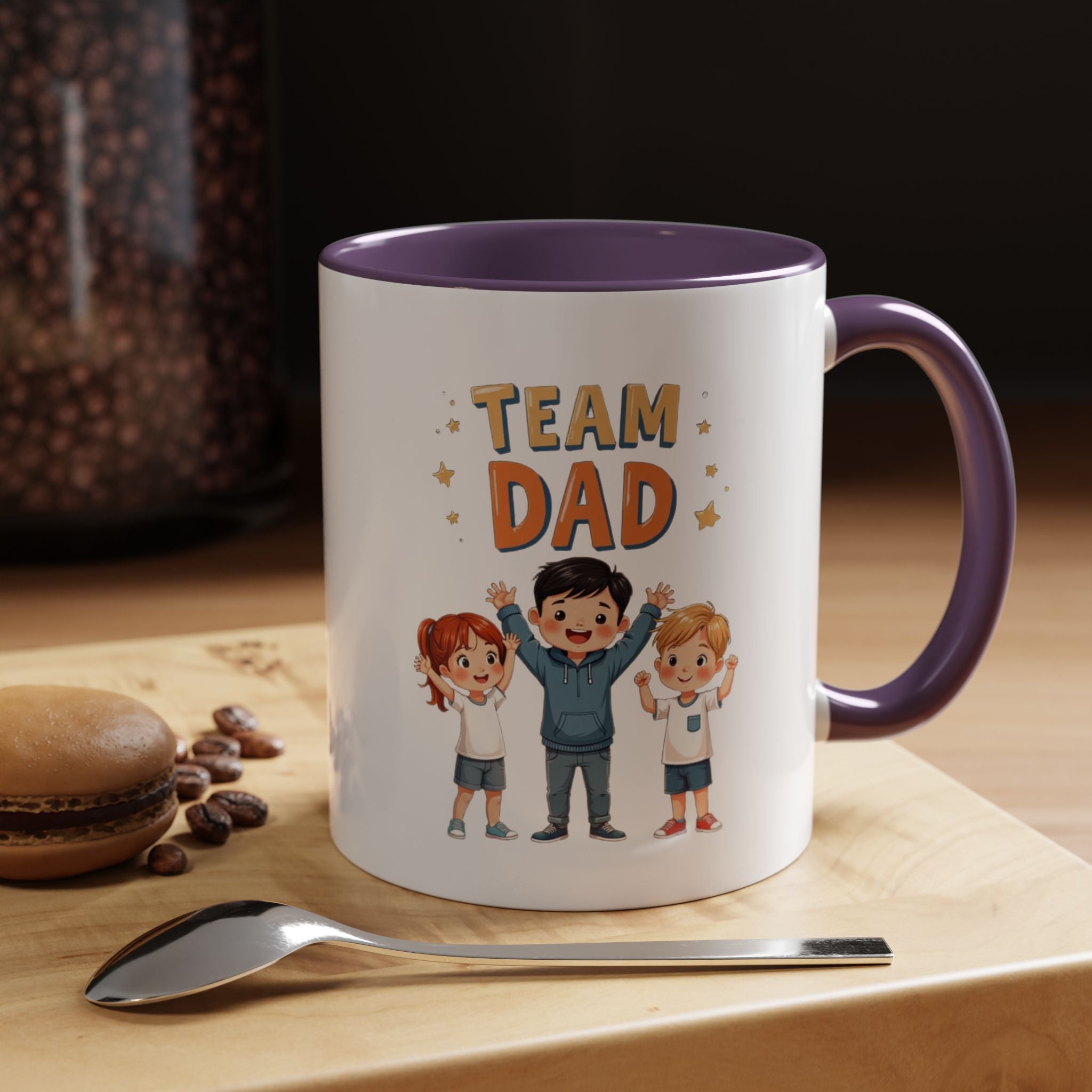 Team Dad Accent Coffee Mug