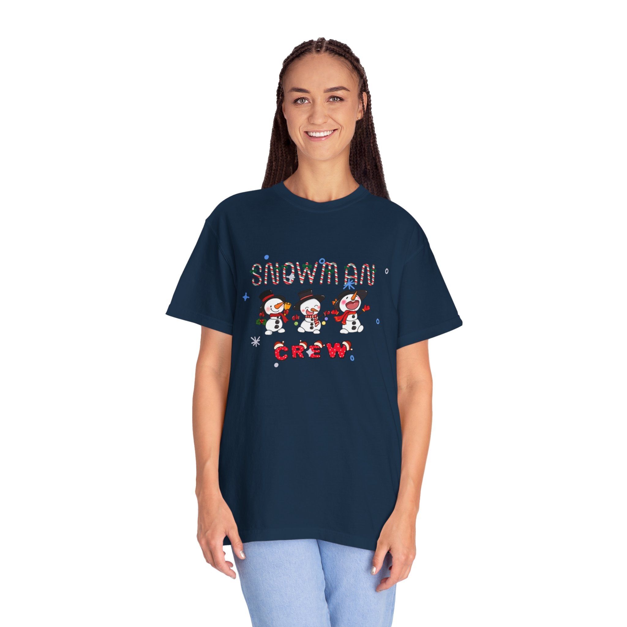 Snowman Crew Unisex Garment-Dyed T-shirt