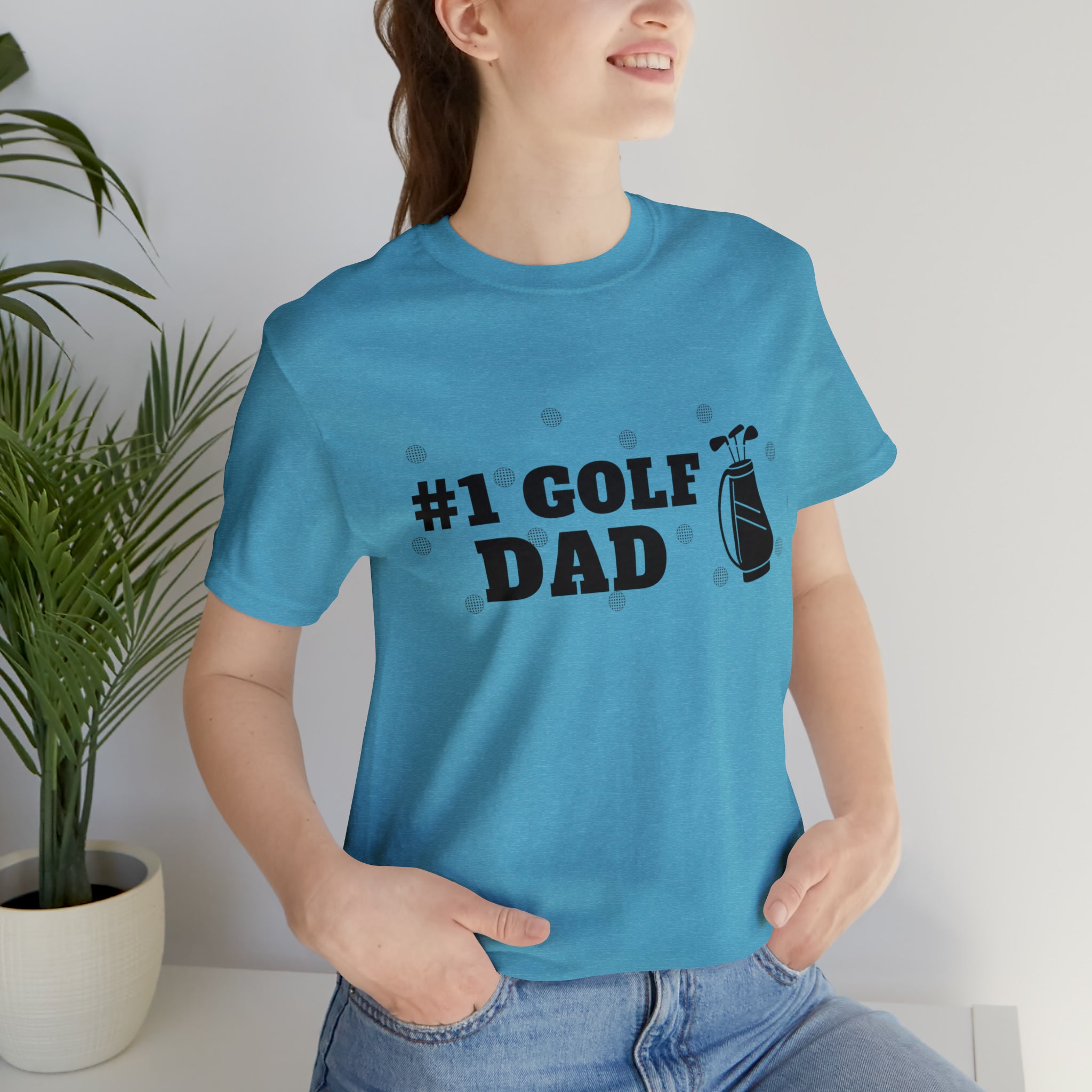 Happy Father's Day Golf Unisex Jersey Short Sleeve Tee