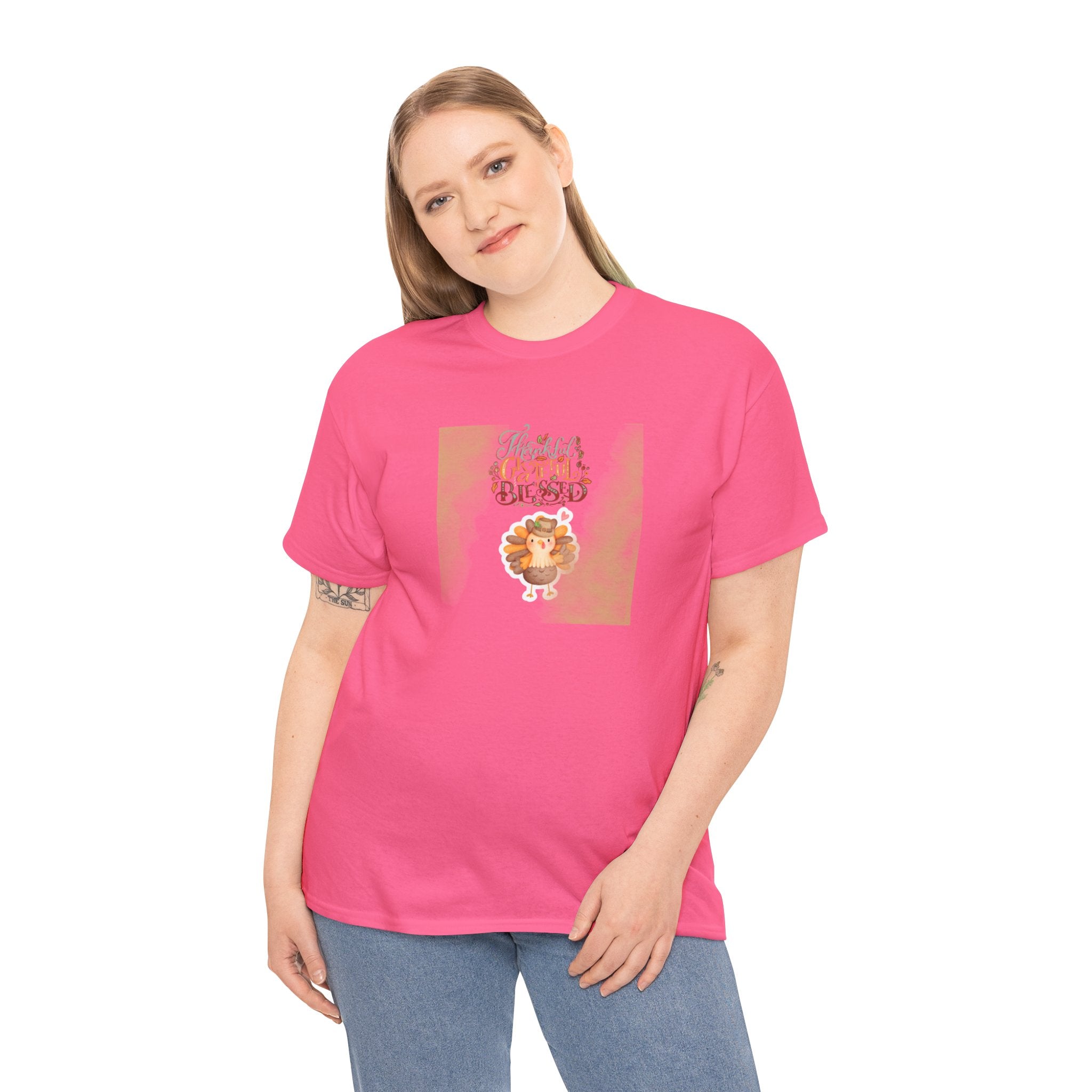Thankful Grateful Blessed Unisex Heavy Cotton Tee