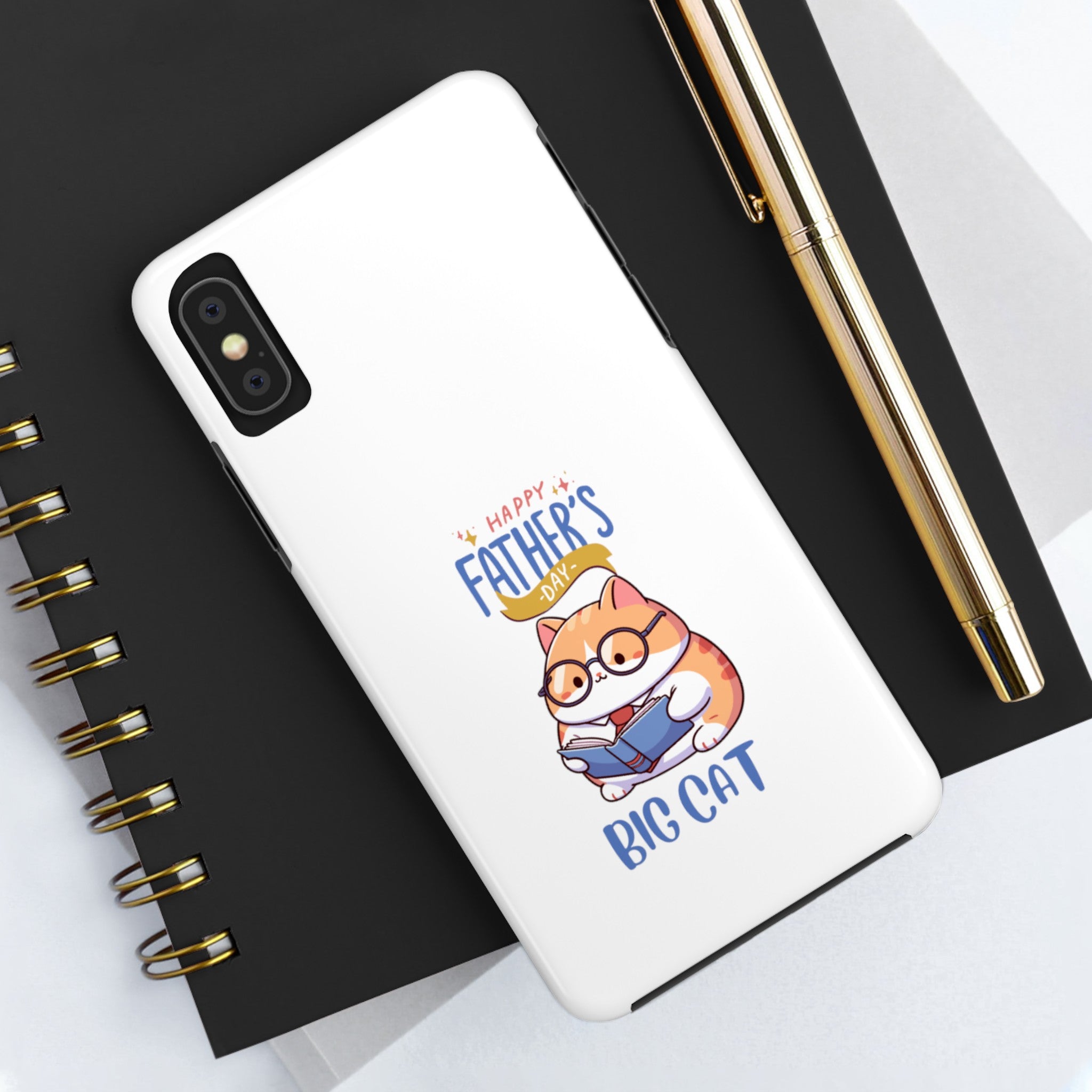 Happy Father's Day Big Cat Tough Phone Cases