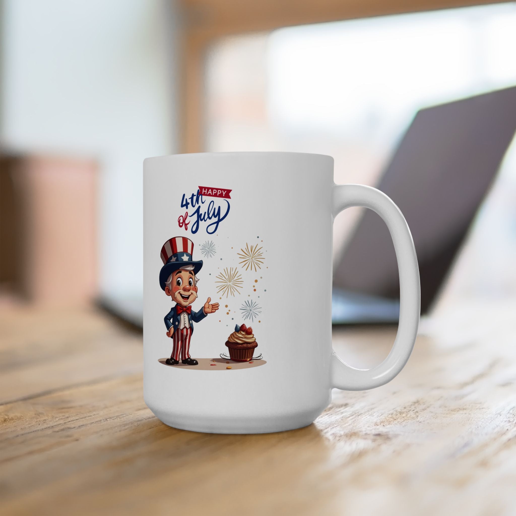 Uncle Sam Happy 4th of July Ceramic Mug