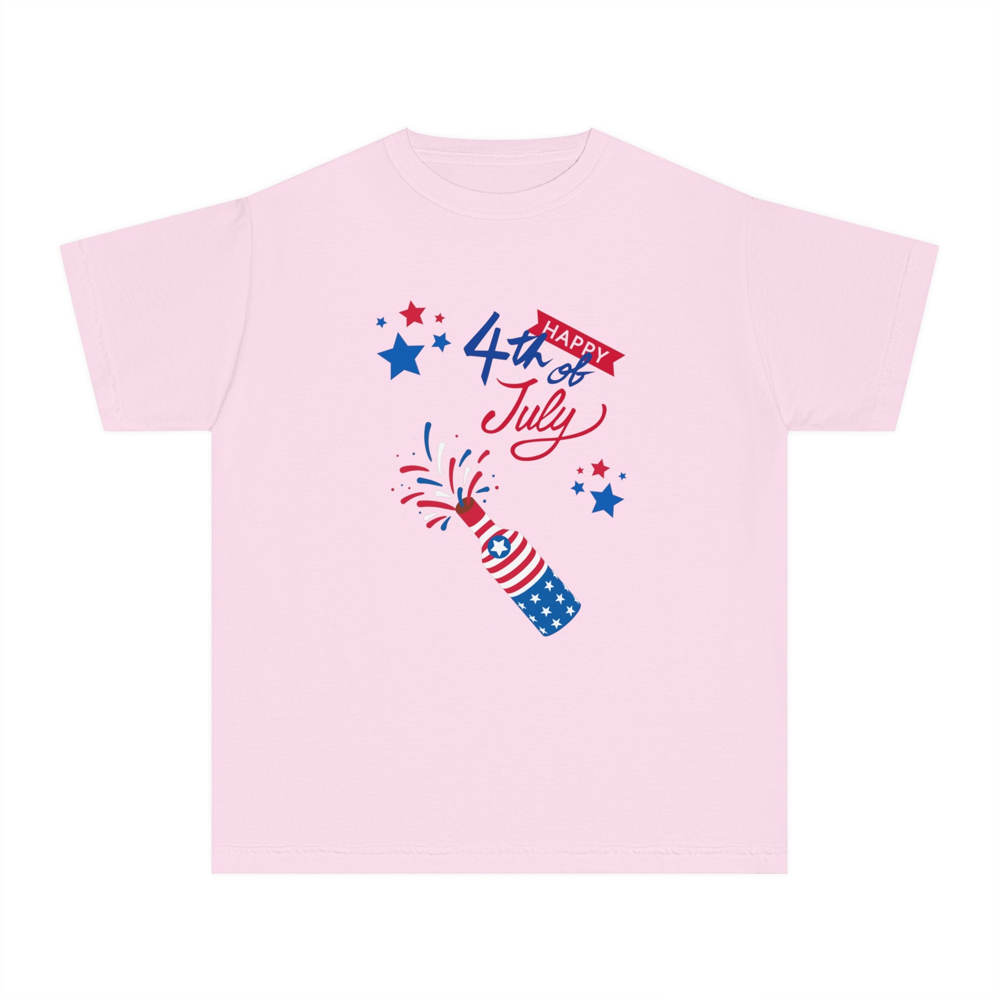 Happy 4th Of July Celebration Youth Midweight Tee