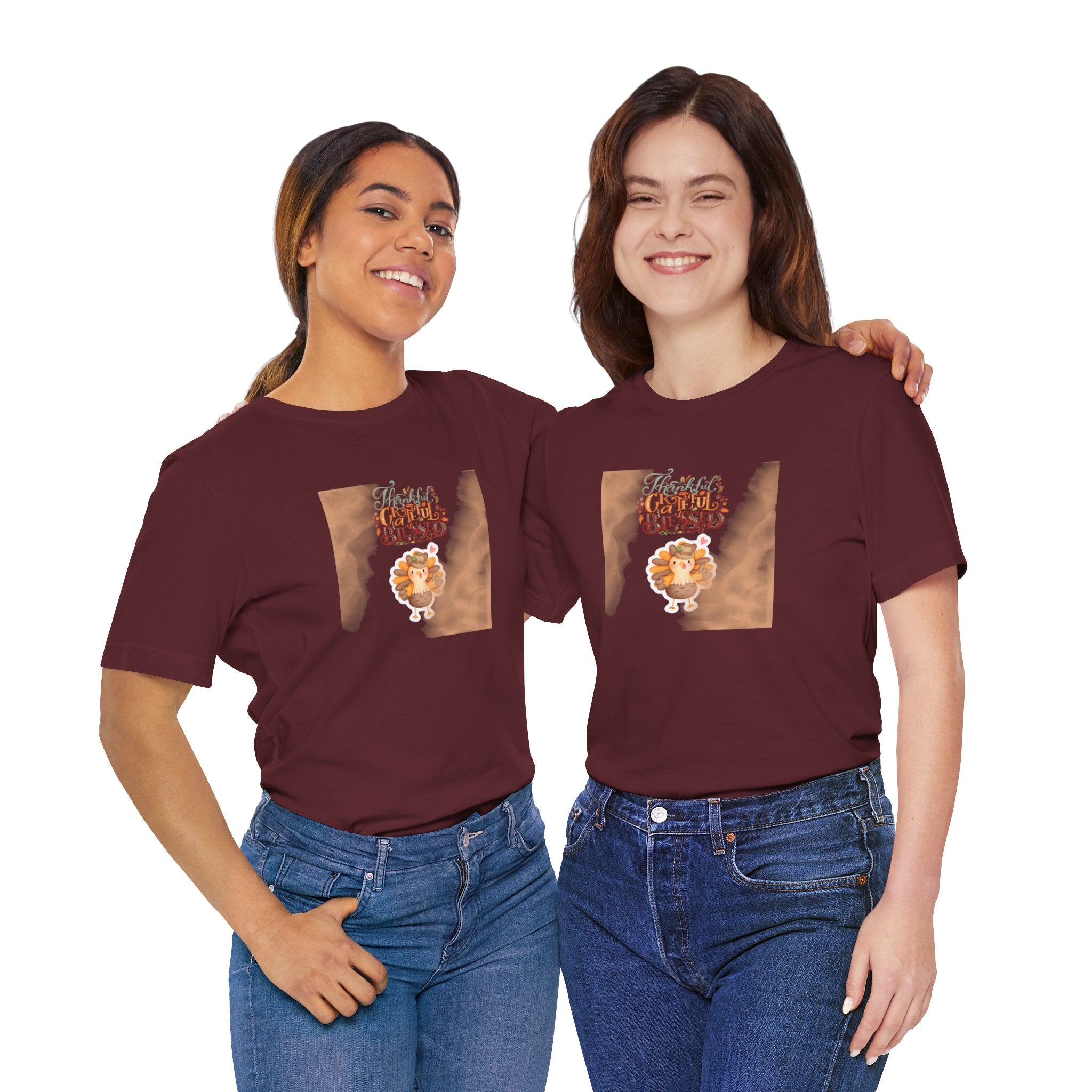 Thankful Grateful Blessed Unisex Jersey Short Sleeve Tee