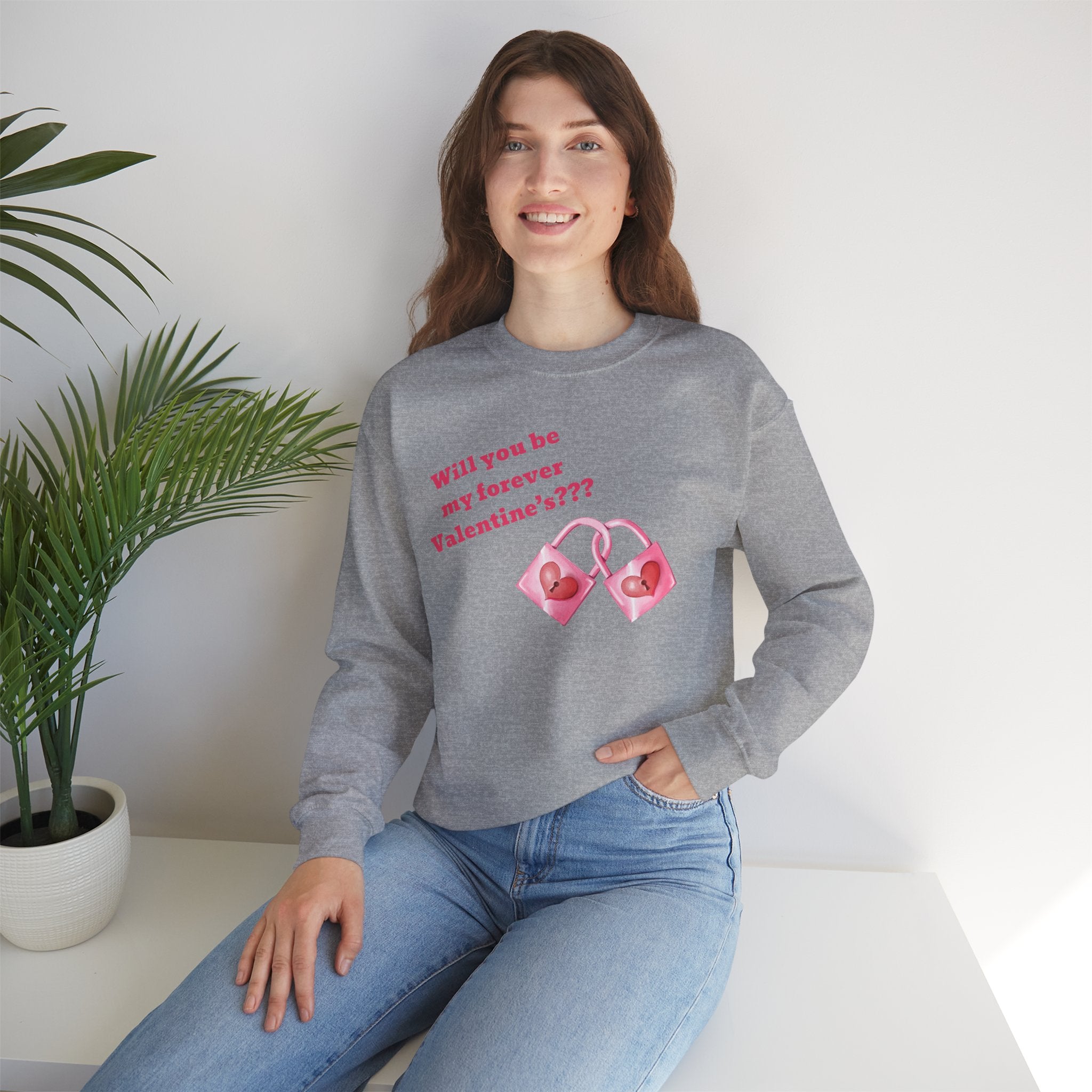 Will You Be My Forever Valentine?? Unisex Heavy Blend™ Crewneck Sweatshirt