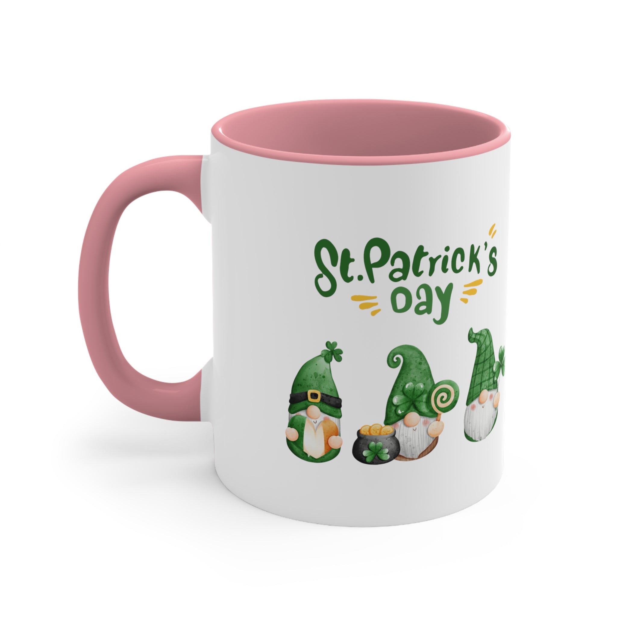 St Patty's Day Gnome Accent Coffee Mug, 11oz