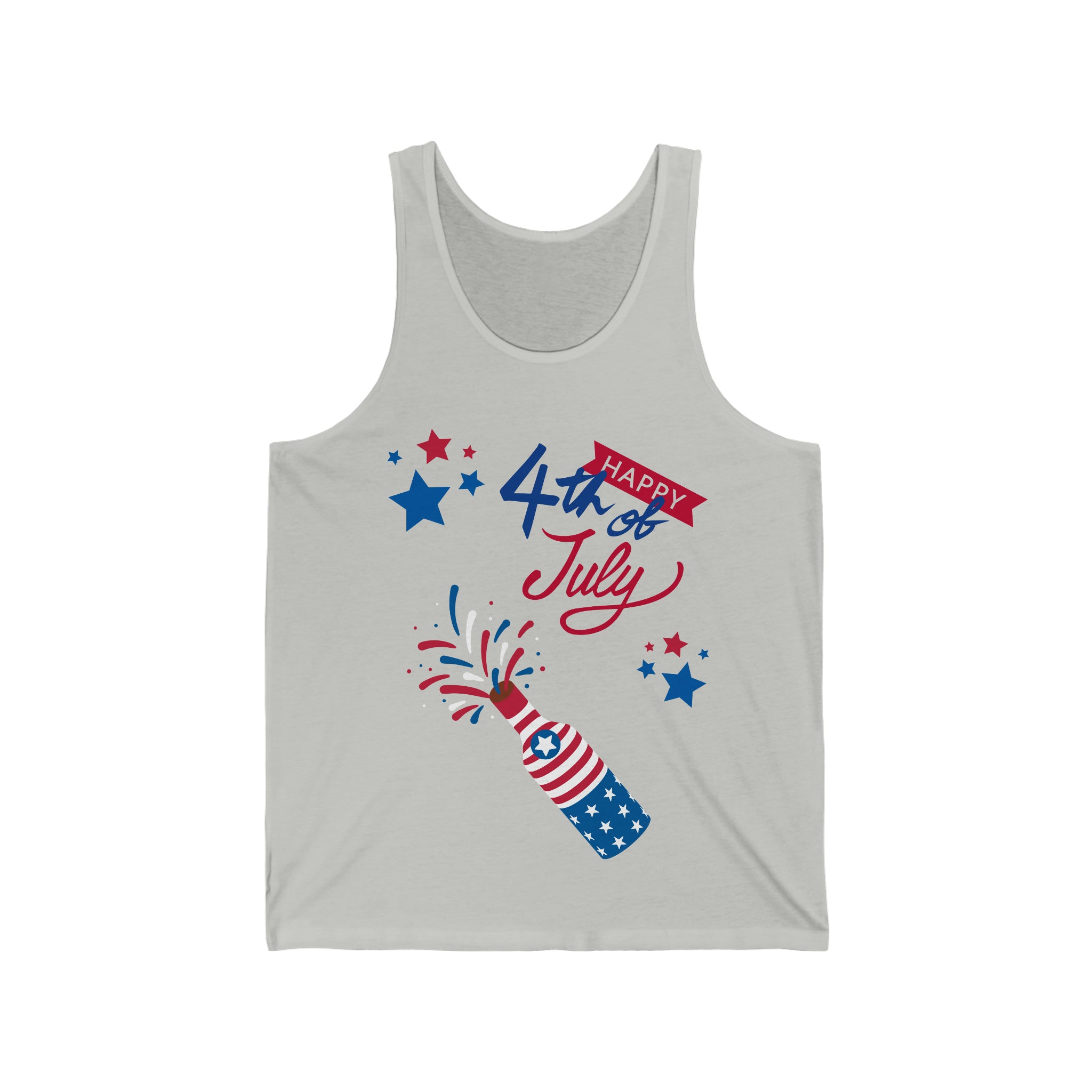 Happy 4th Of July Celebration Unisex Jersey Tank