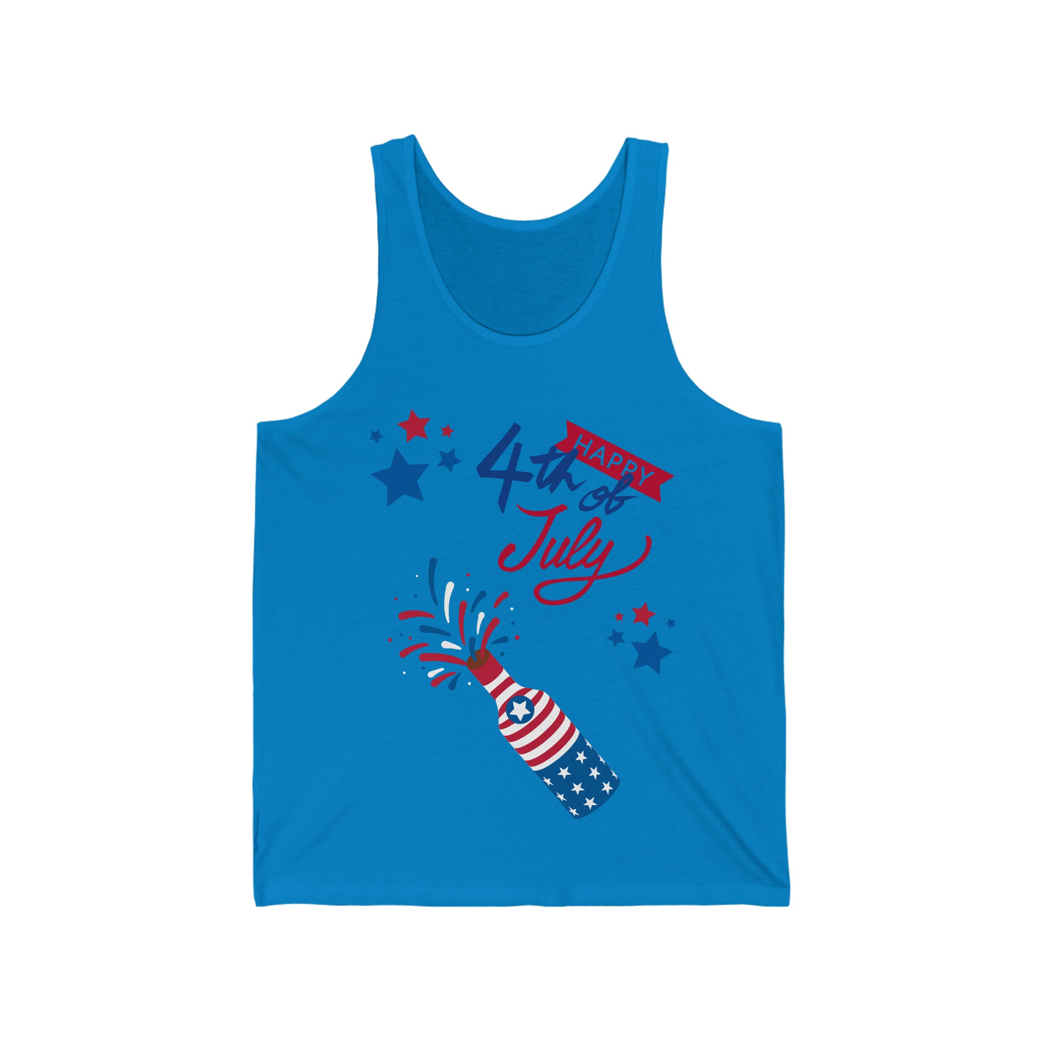 Happy 4th Of July Celebration Unisex Jersey Tank