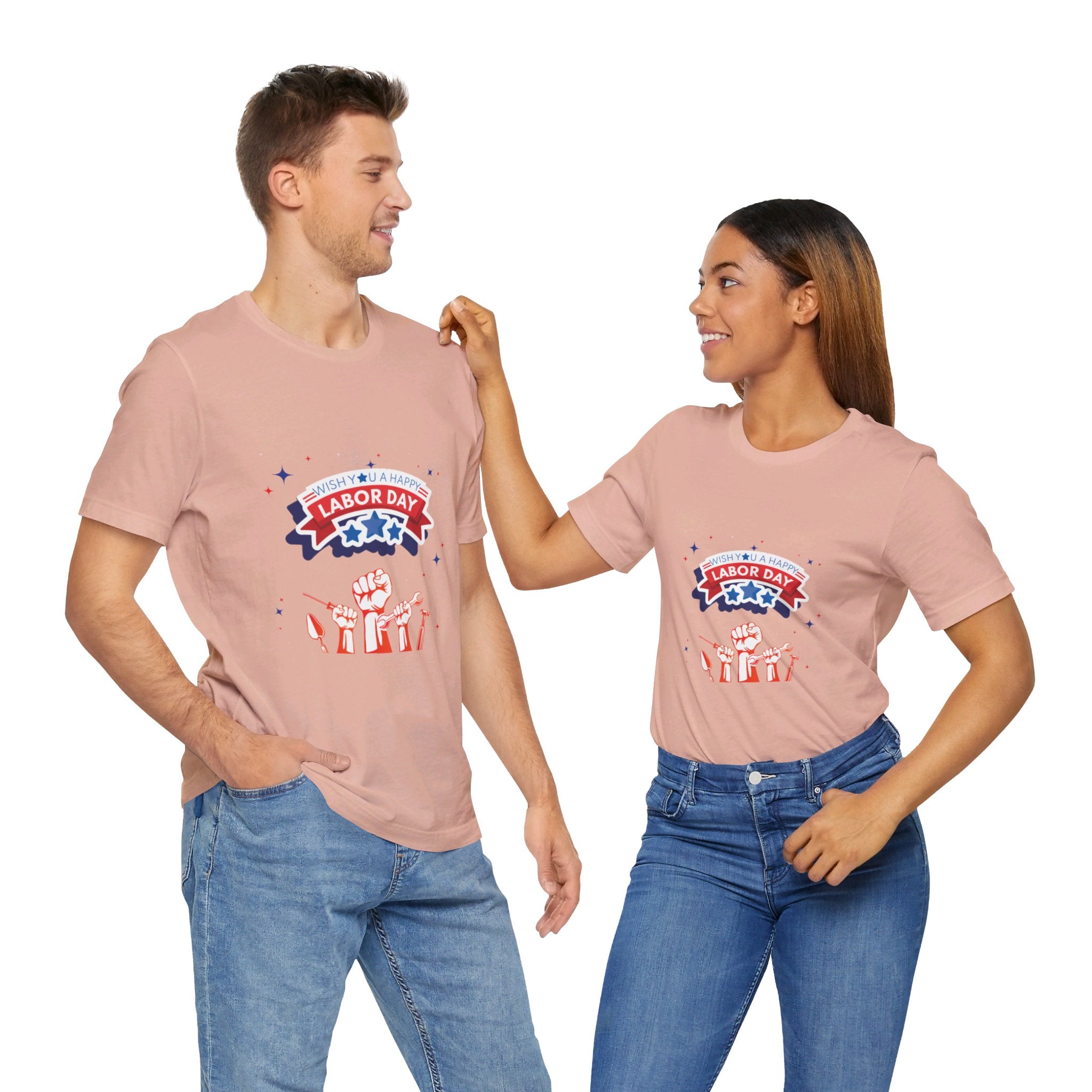 Wish U A Happy Labor Day Unisex Jersey Short Sleeve Tee