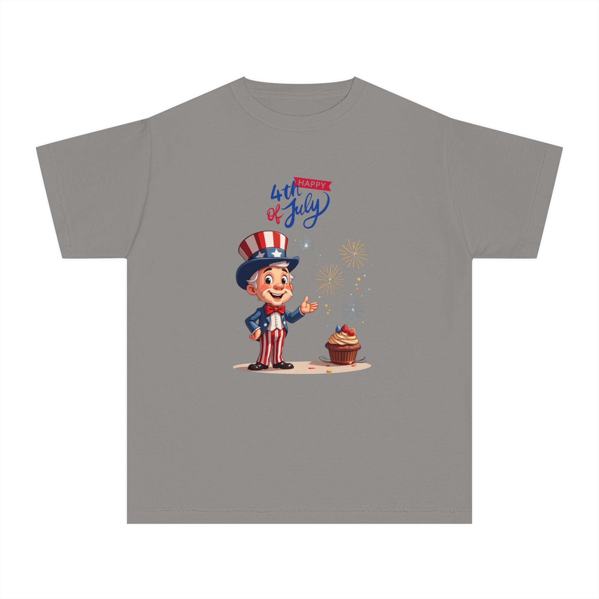 Uncle Sam Happy 4th of July Youth Midweight Tee