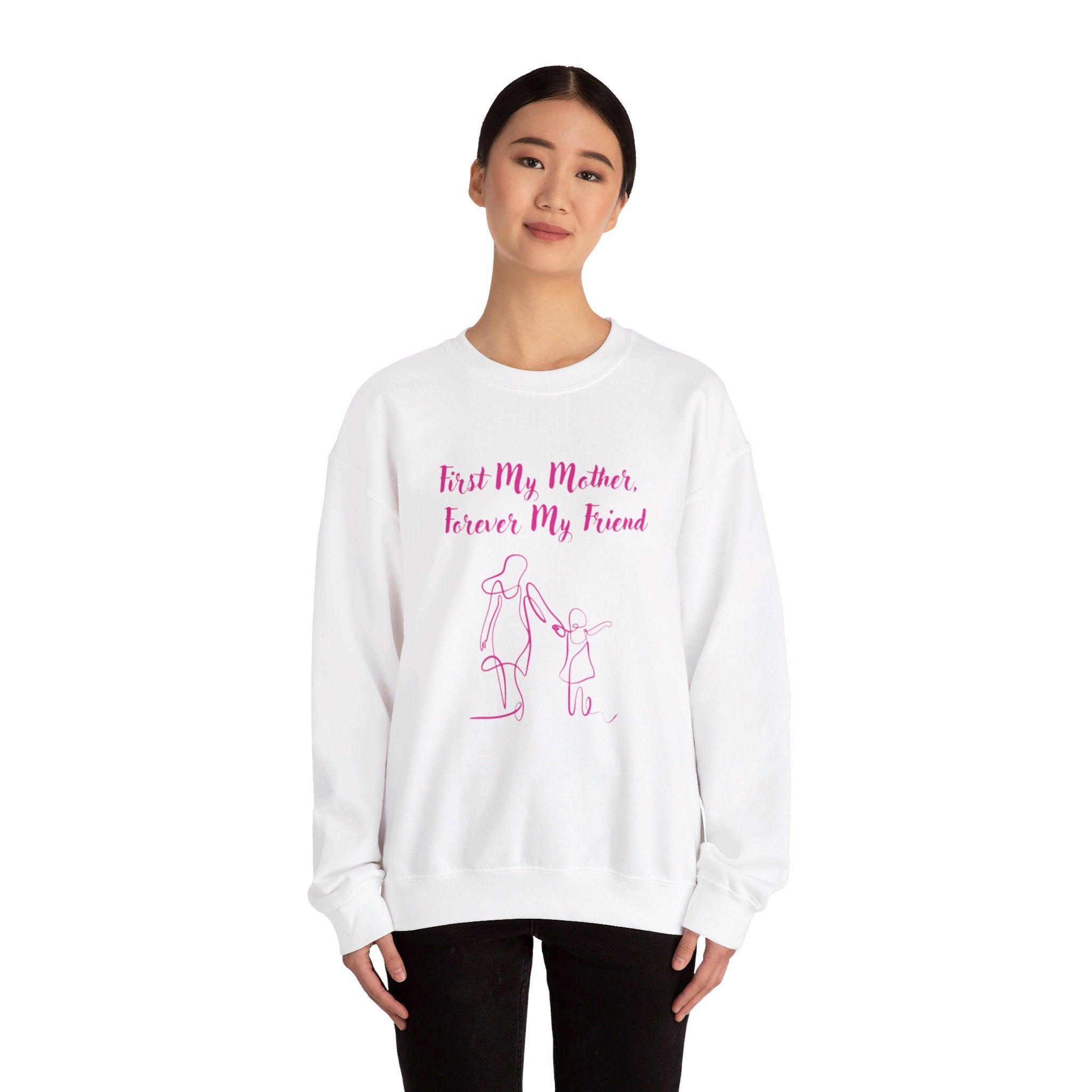 First My Mother Forever My Friend Unisex Heavy Blend™ Crewneck Sweatshirt