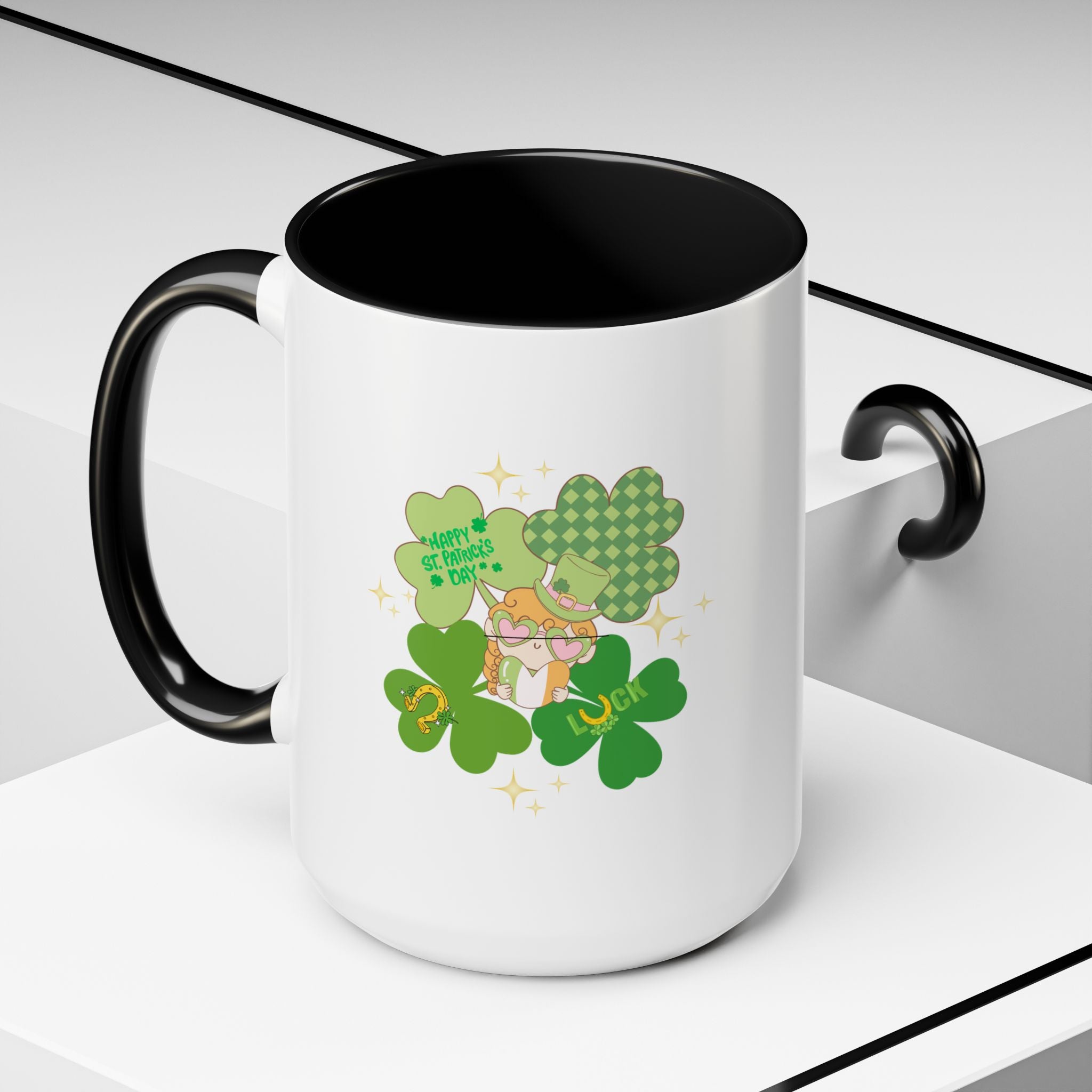 Retro St. Paddy's Day Accent Coffee Mug - 11oz & 15oz