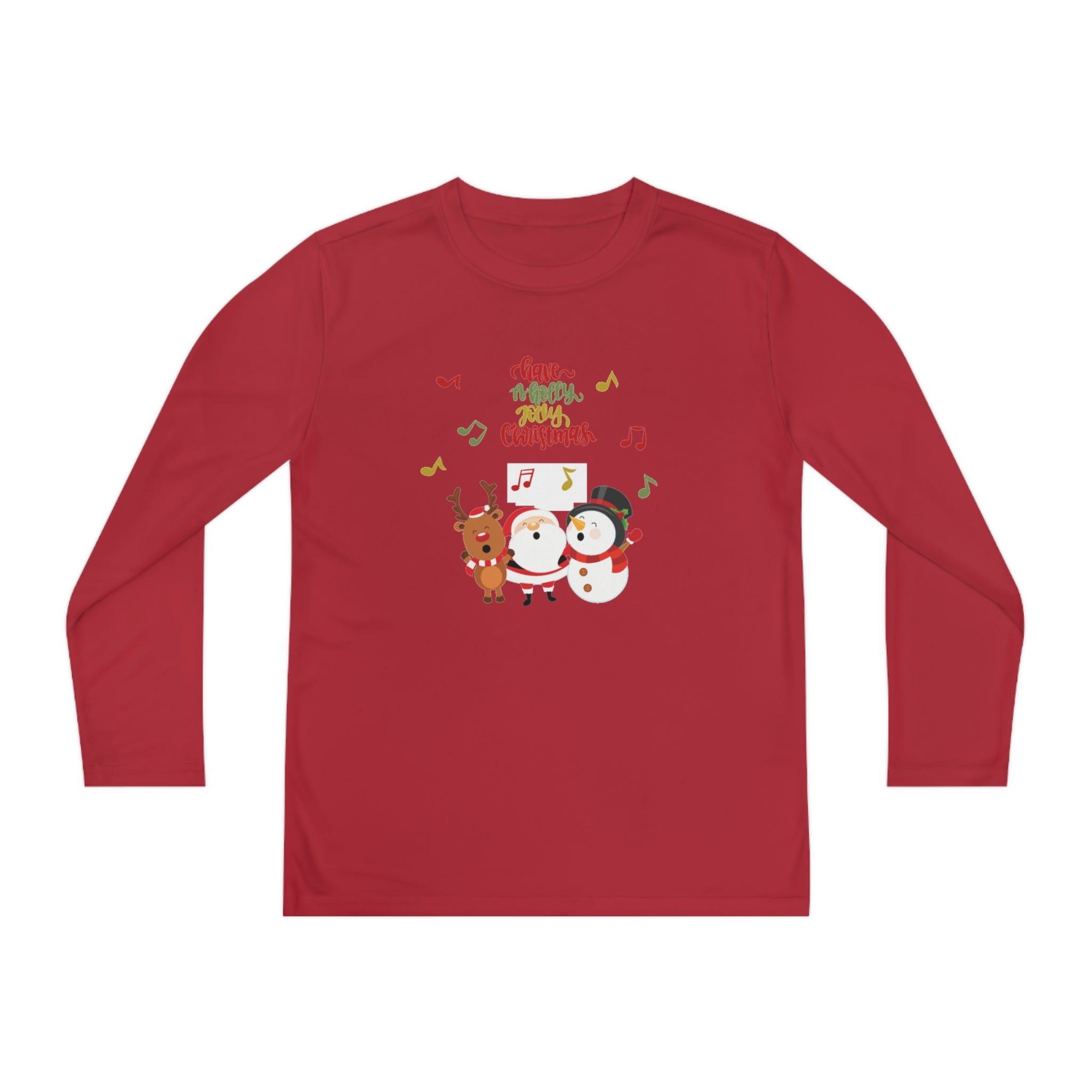 Have A Holly Jolly Christmas Youth Long Sleeve Competitor Tee