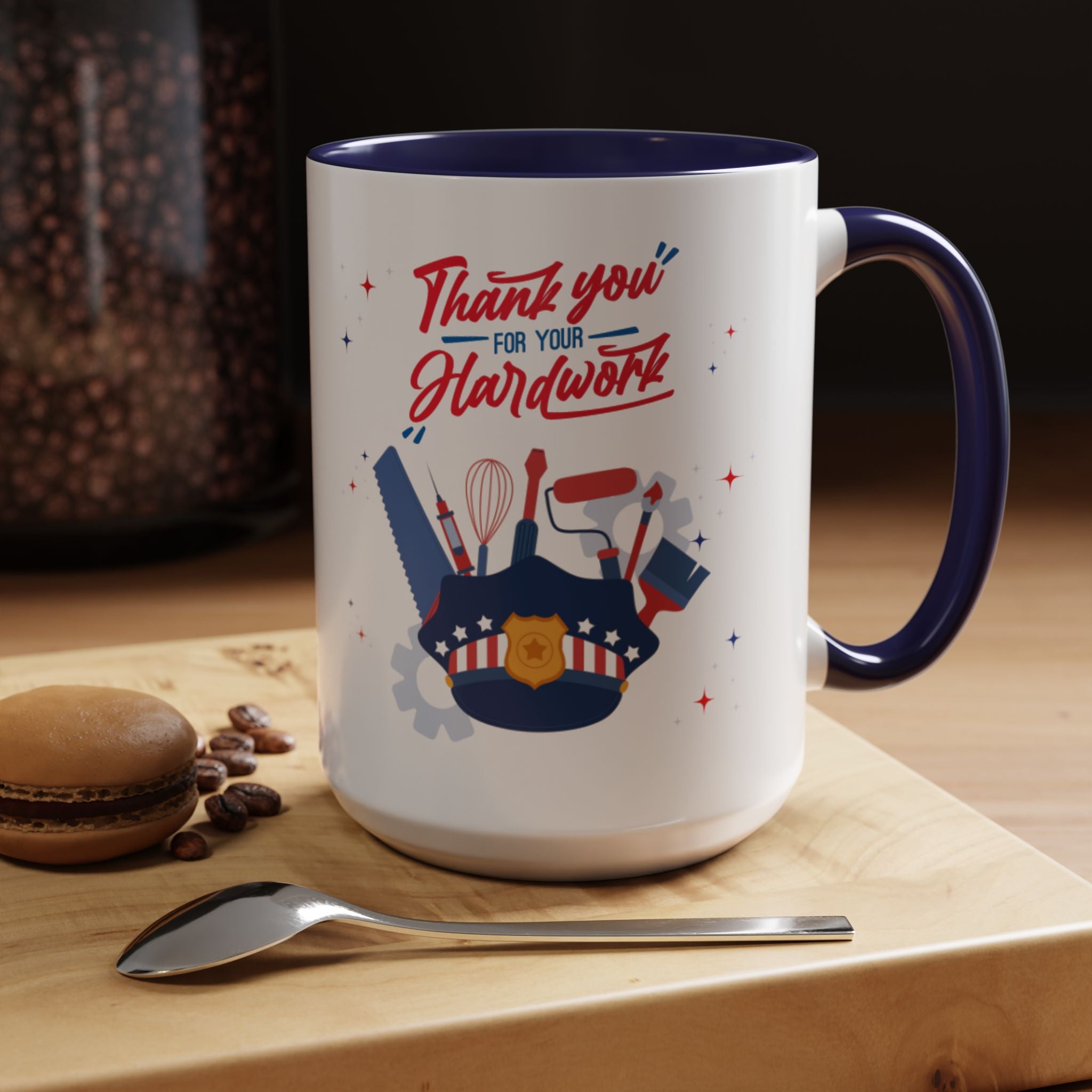 Thank You For Your Hard Work Accent Coffee Mug (11, 15oz)