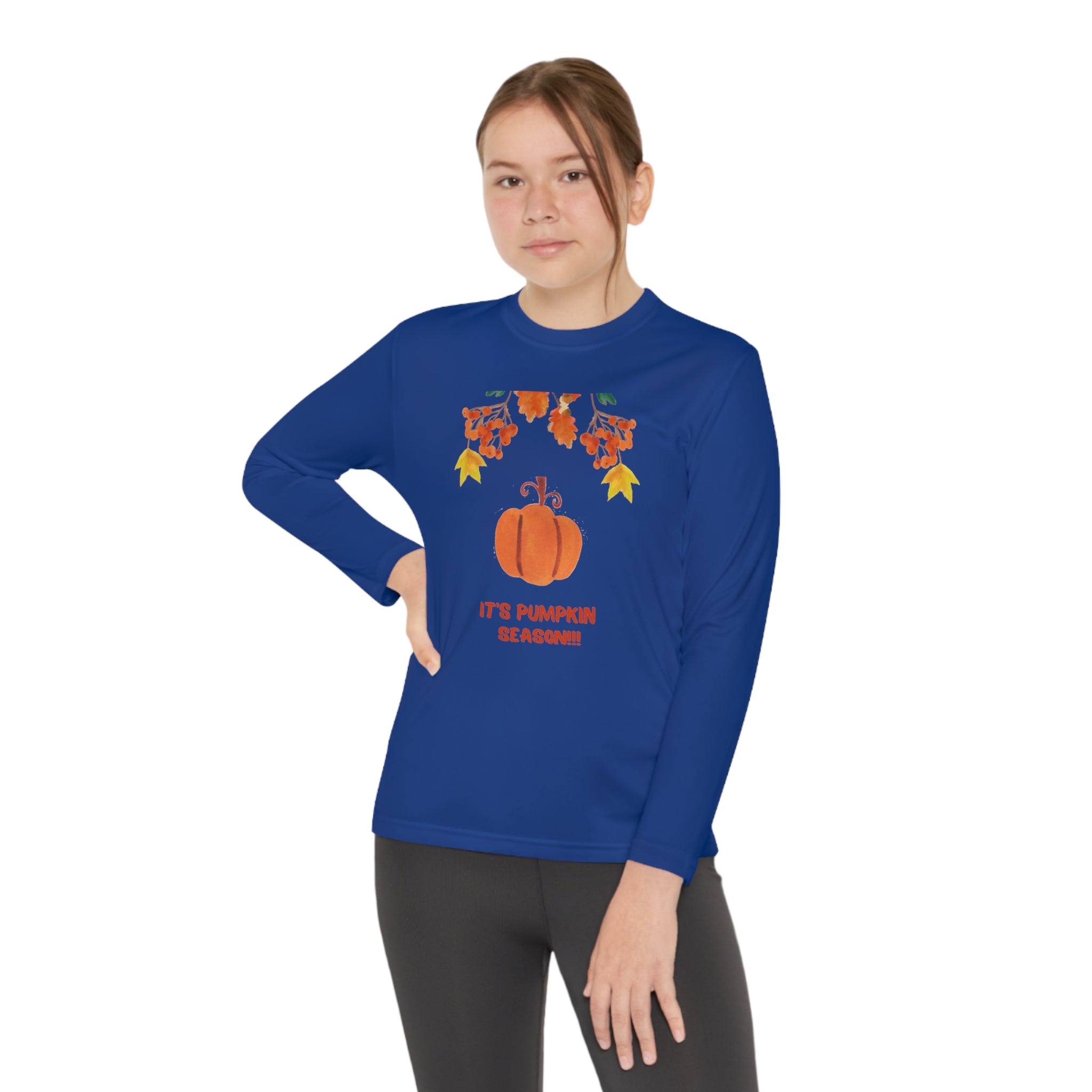 Pumpkin Season Youth Long Sleeve Competitor Tee