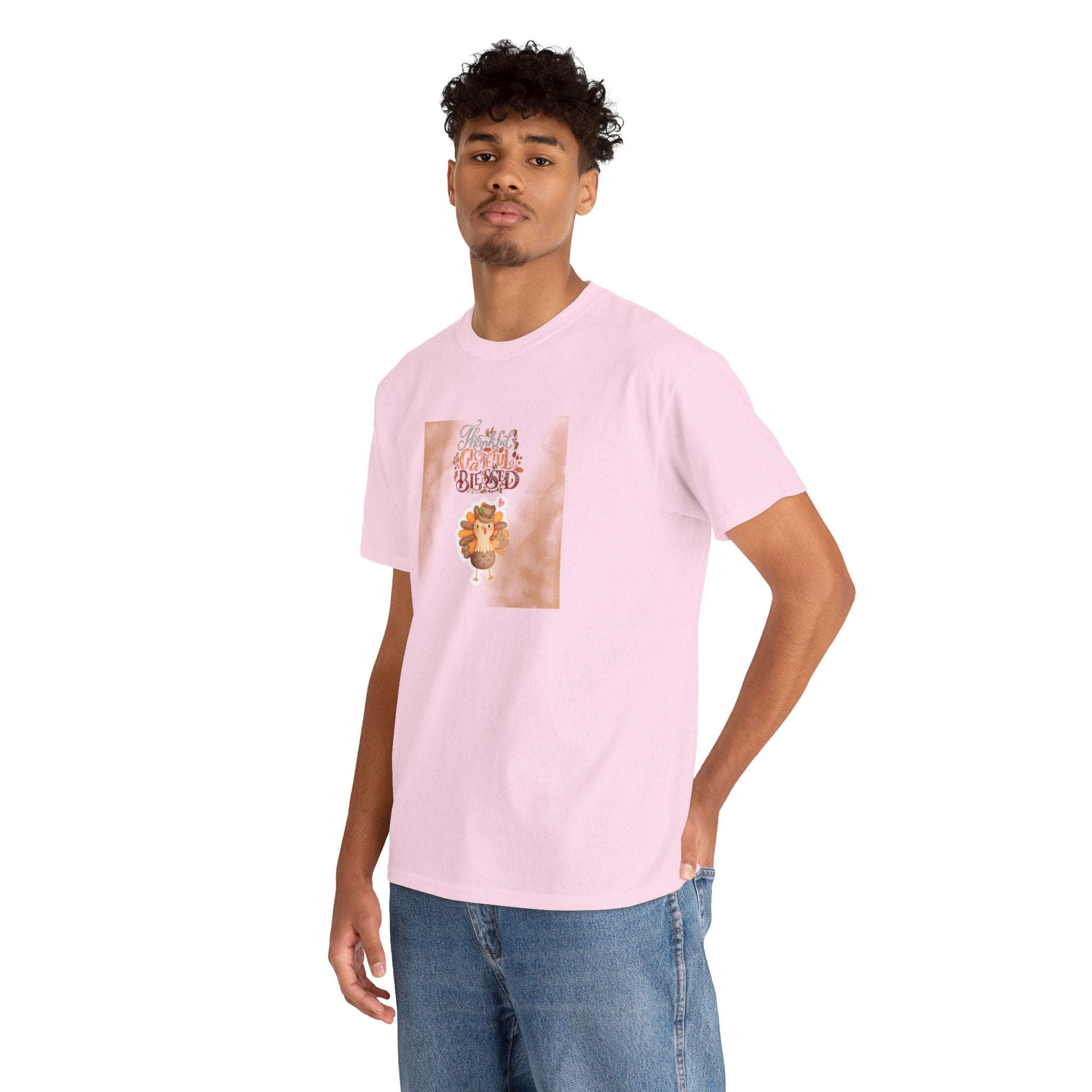 Thankful Grateful Blessed Unisex Heavy Cotton Tee