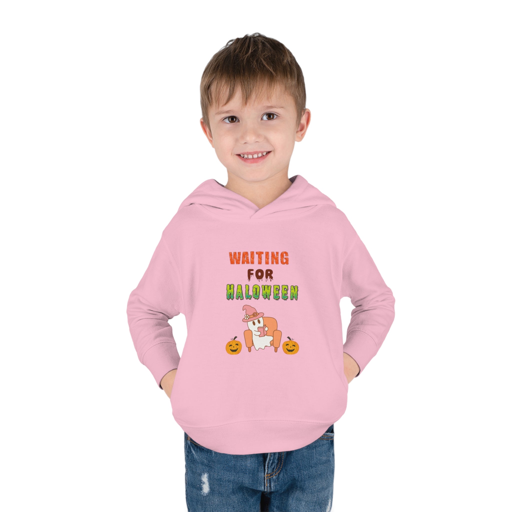 Waiting For Halloween Toddler Pullover Fleece Hoodie