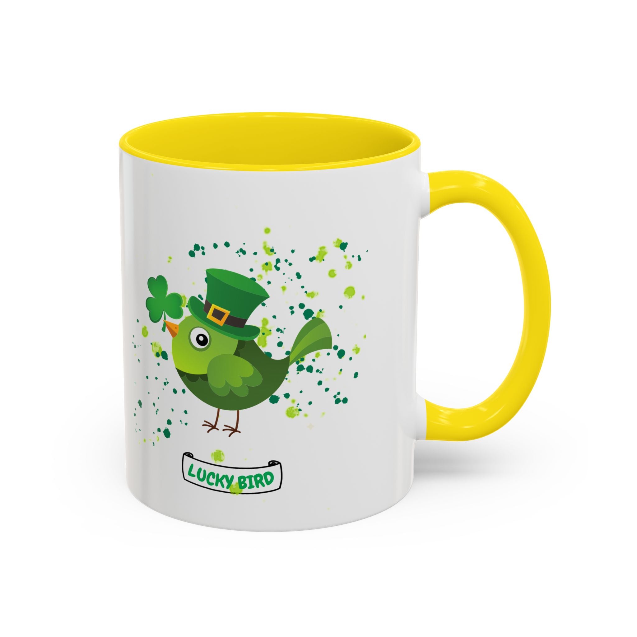 Lucky Bird St. Patrick's Day Coffee Mug - Green Accent 11/15oz