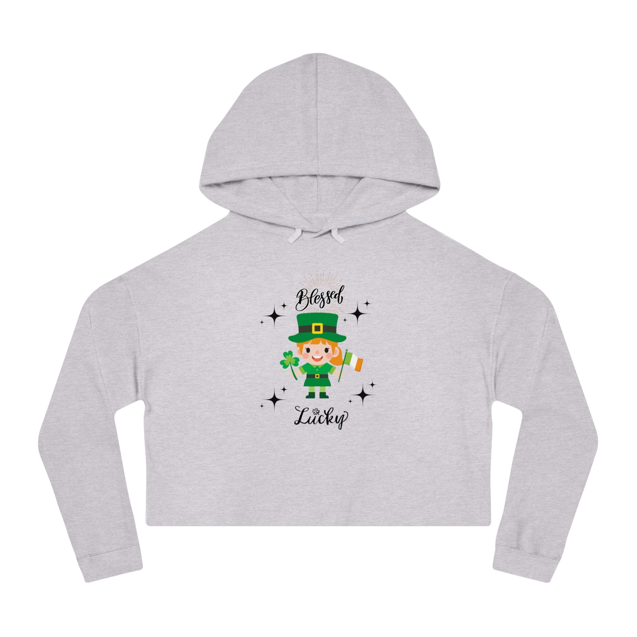 Blessed & Lucky Women’s Cropped Hooded Sweatshirt
