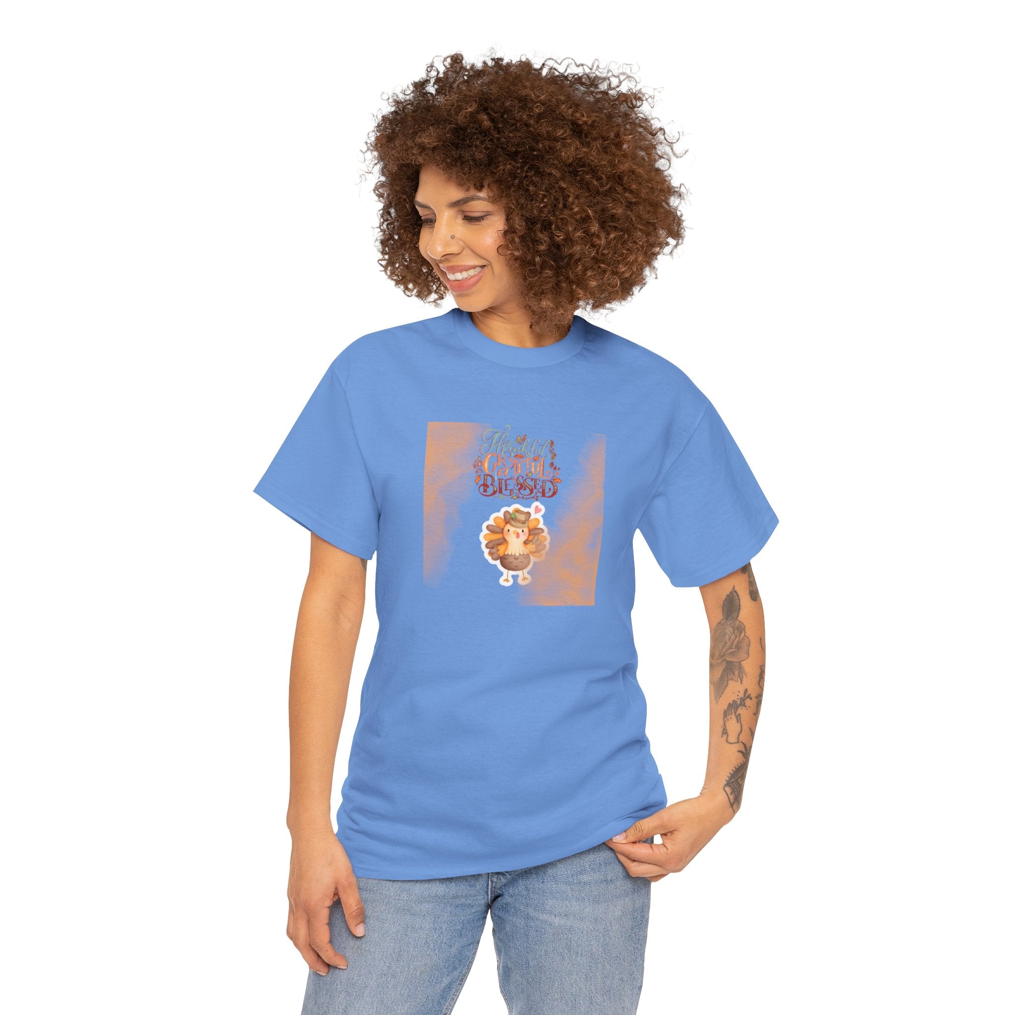 Thankful Grateful Blessed Unisex Heavy Cotton Tee