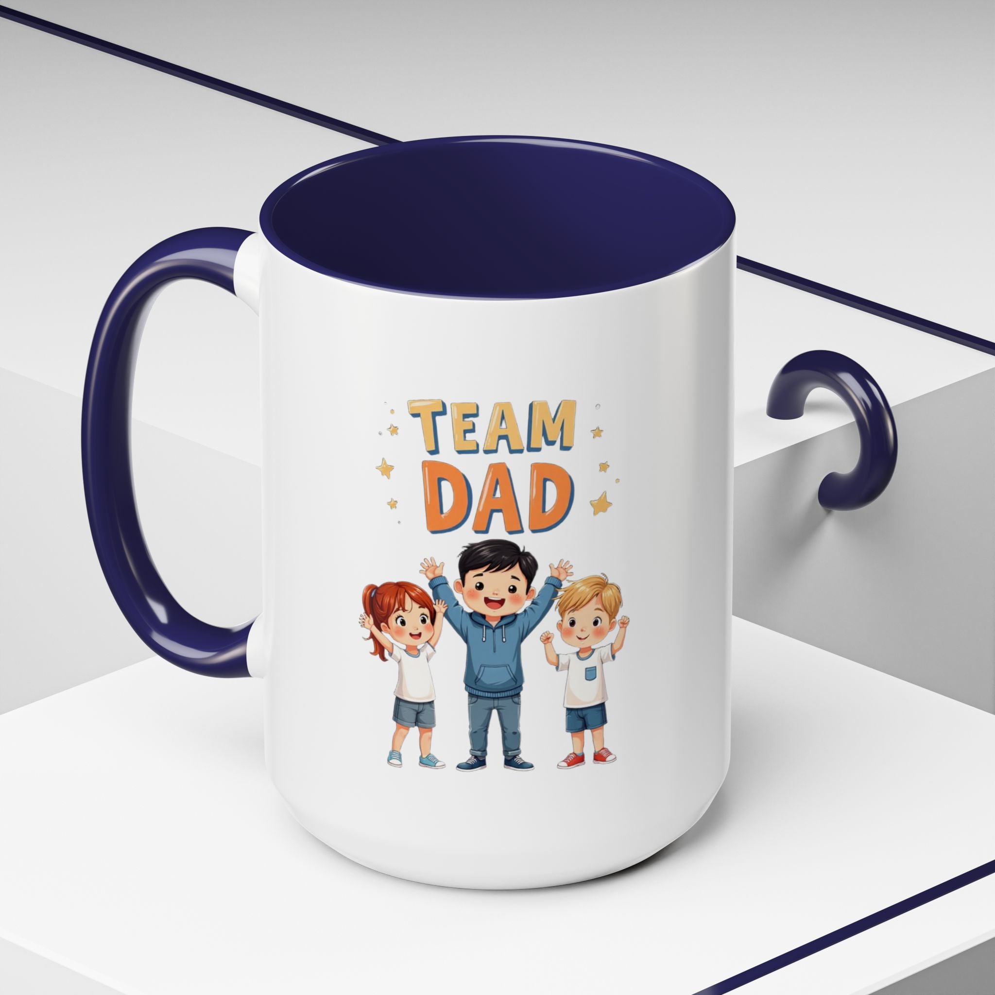 Team Dad Accent Coffee Mug