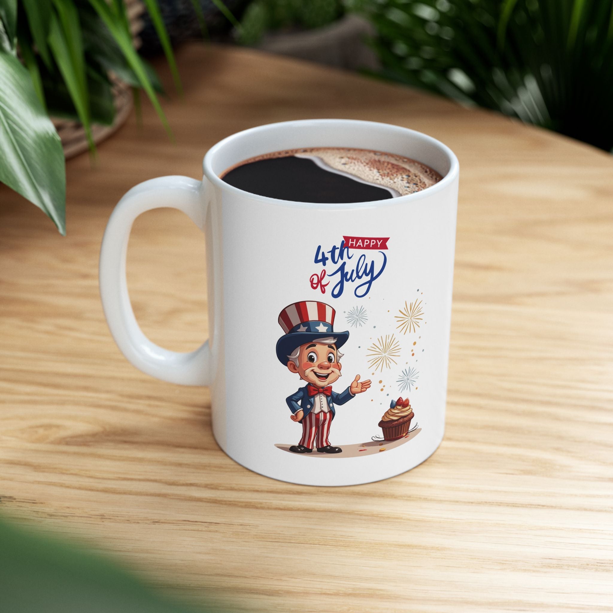 Uncle Sam Happy 4th of July Ceramic Mug
