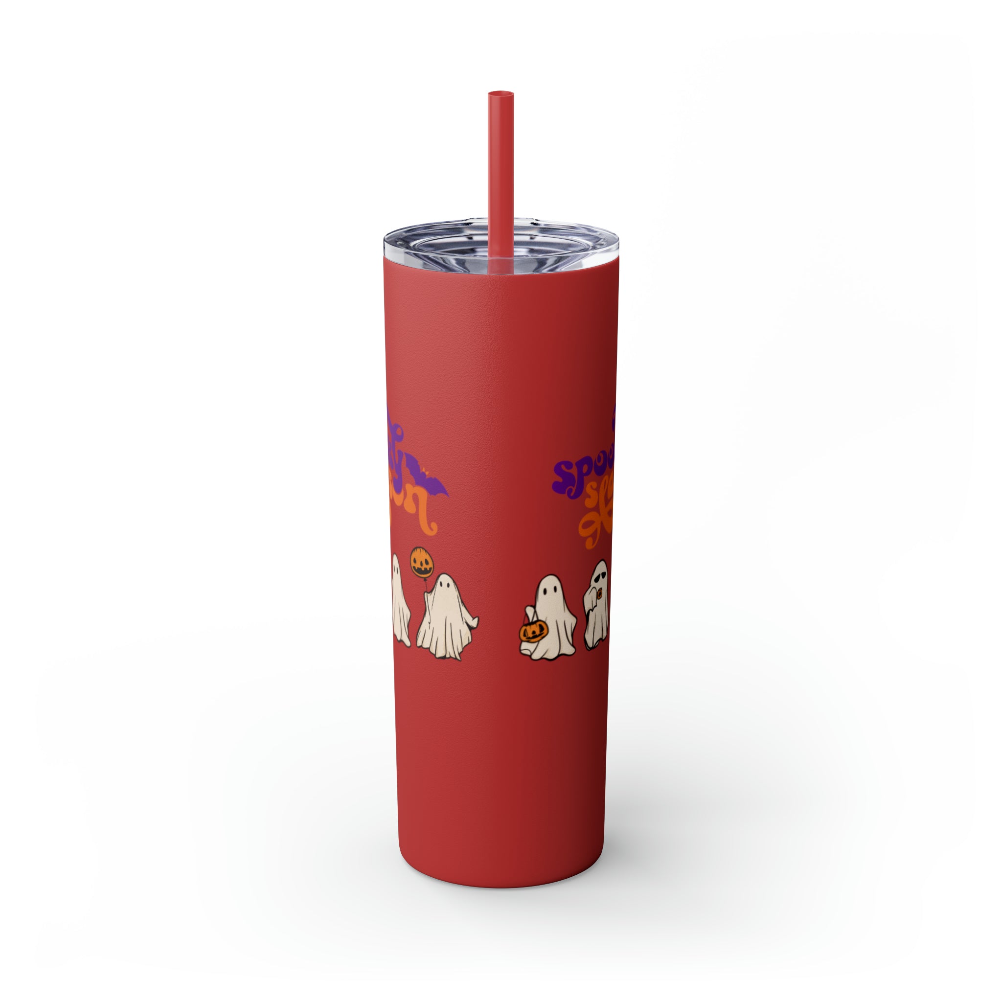 Spooky Season Skinny Tumbler with Straw, 20oz