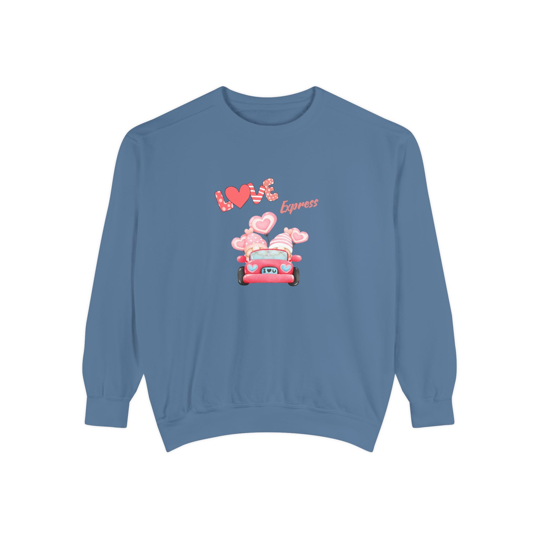 Love Express Unisex Garment-Dyed Sweatshirt