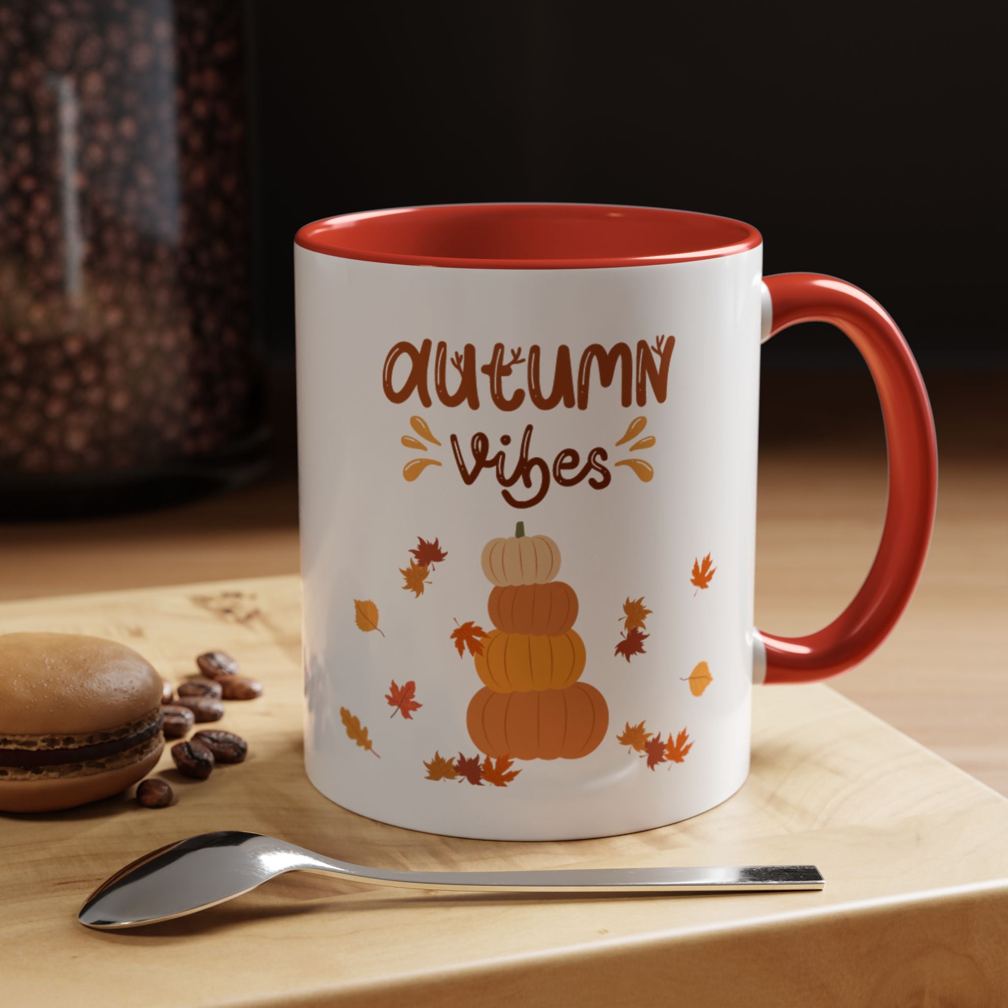 Autumn Vibes Accent Coffee Mug (11, 15oz)